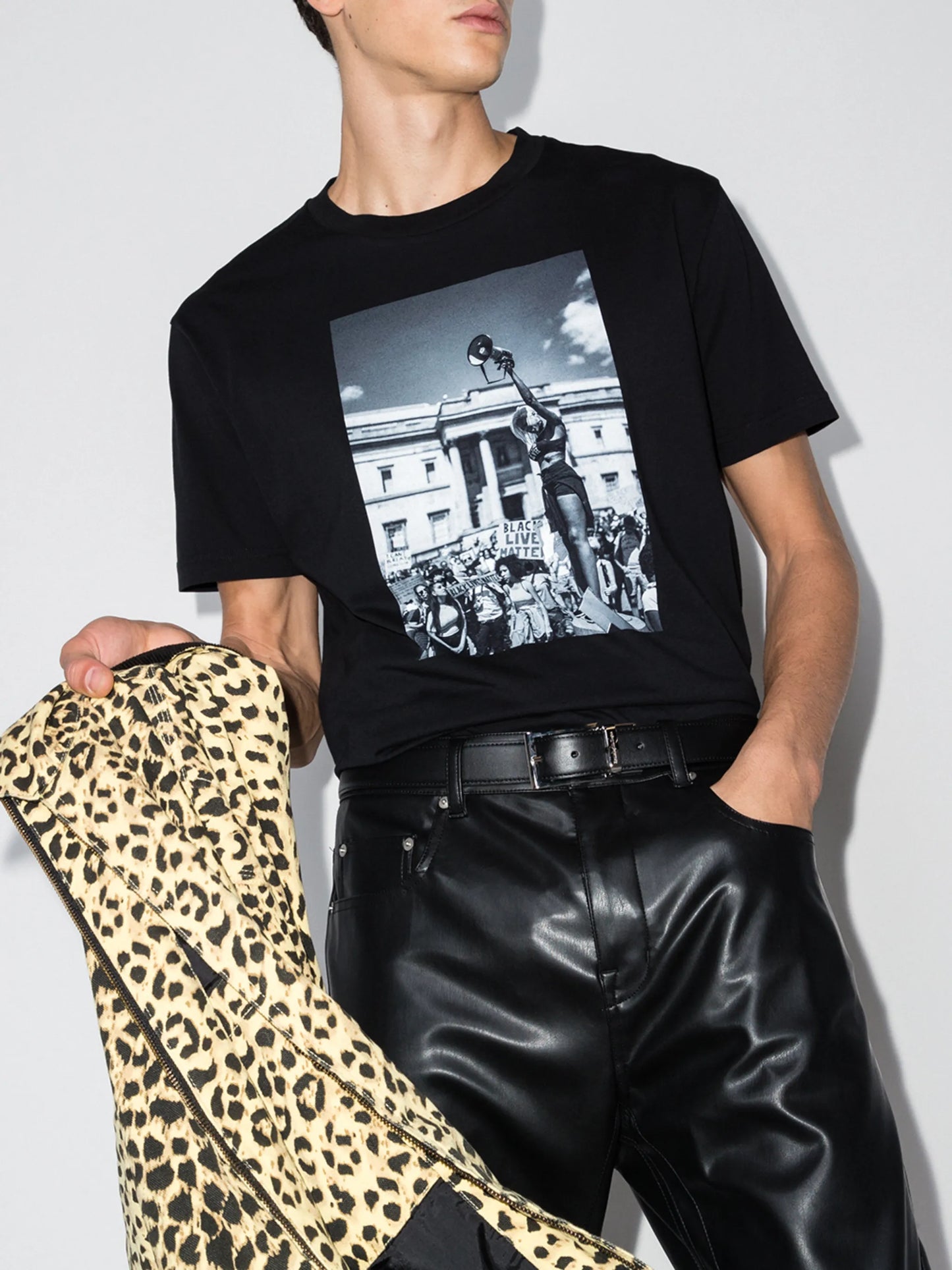 short-sleeve photograph print T-shirt