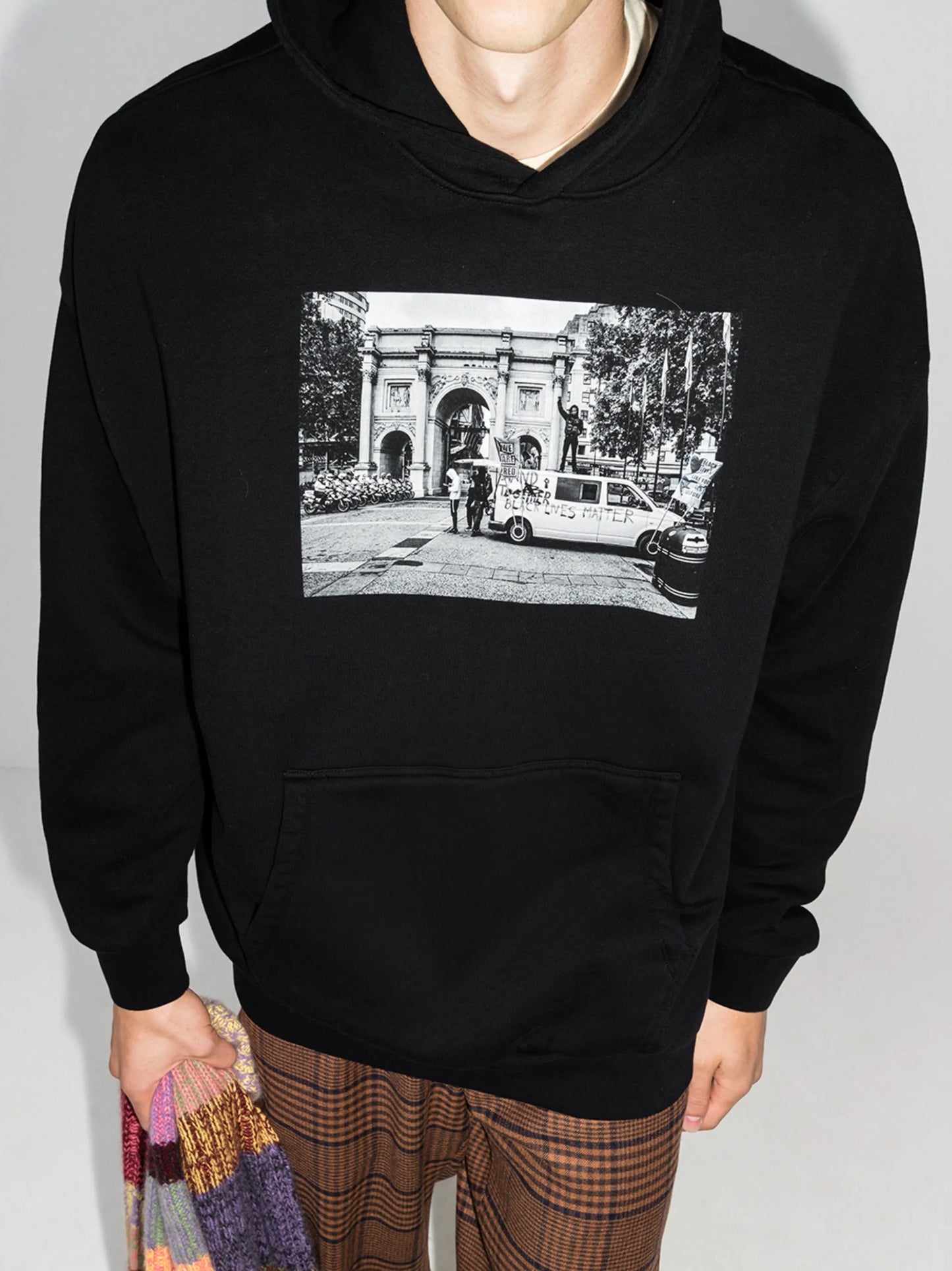 photograph-print organic cotton hoodie