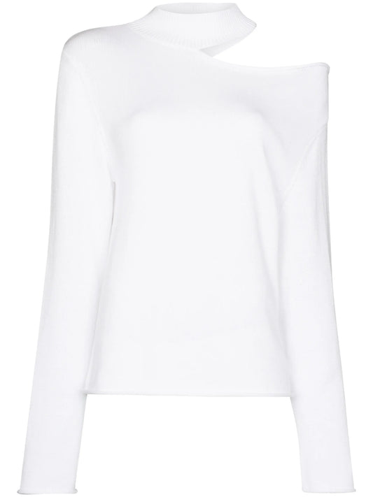 cut-out shoulder sweatshirt