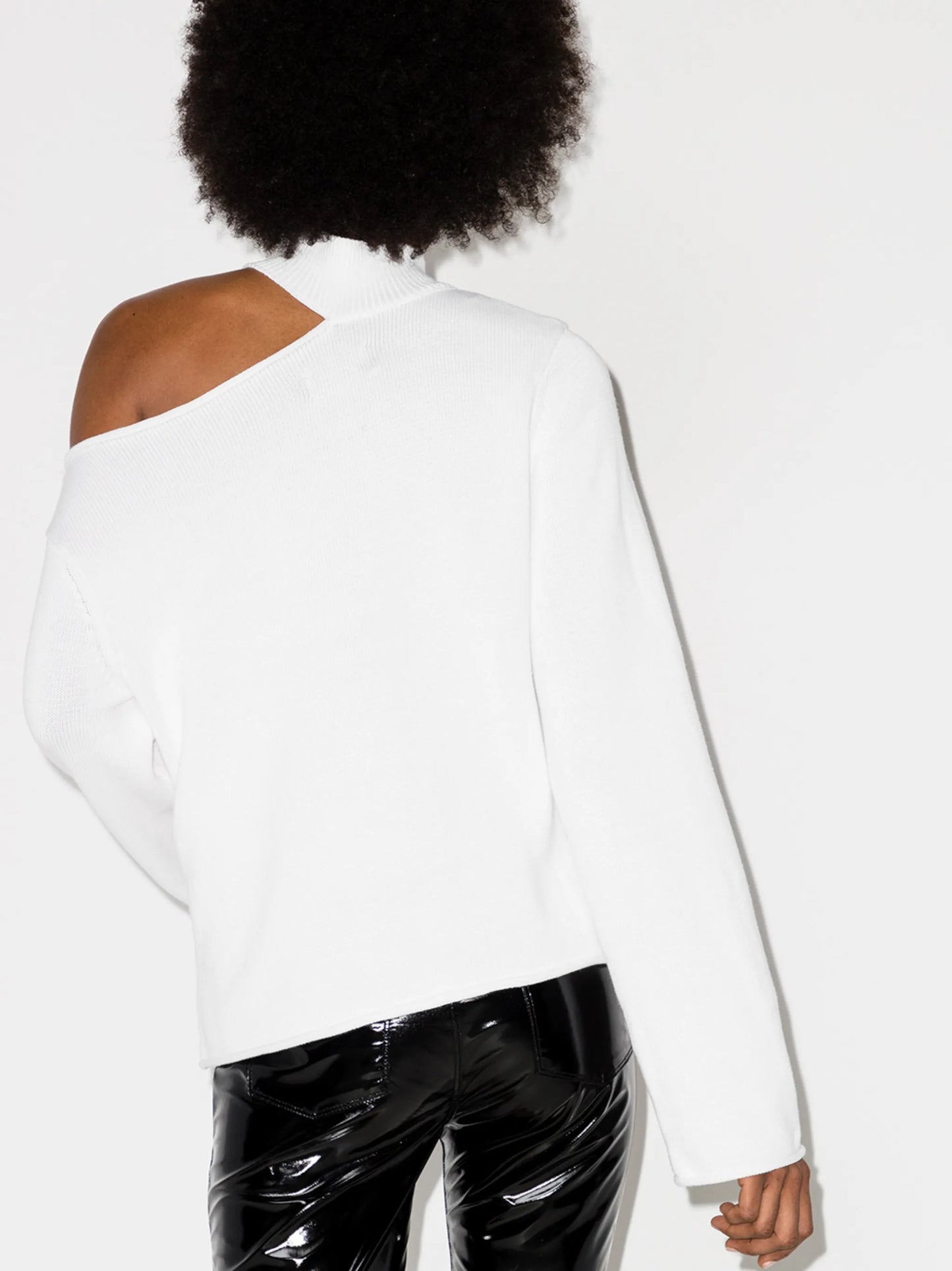 cut-out shoulder sweatshirt