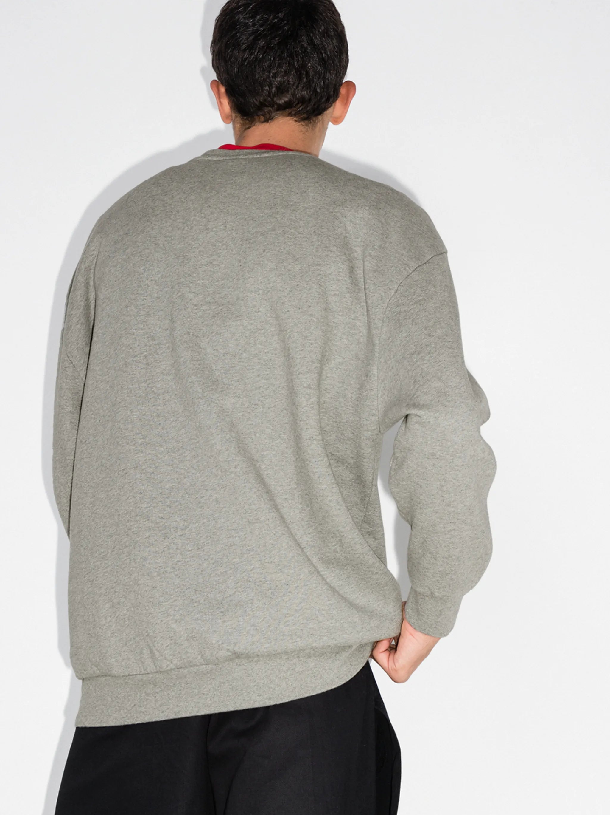 long-sleeve photograph print sweatshirt