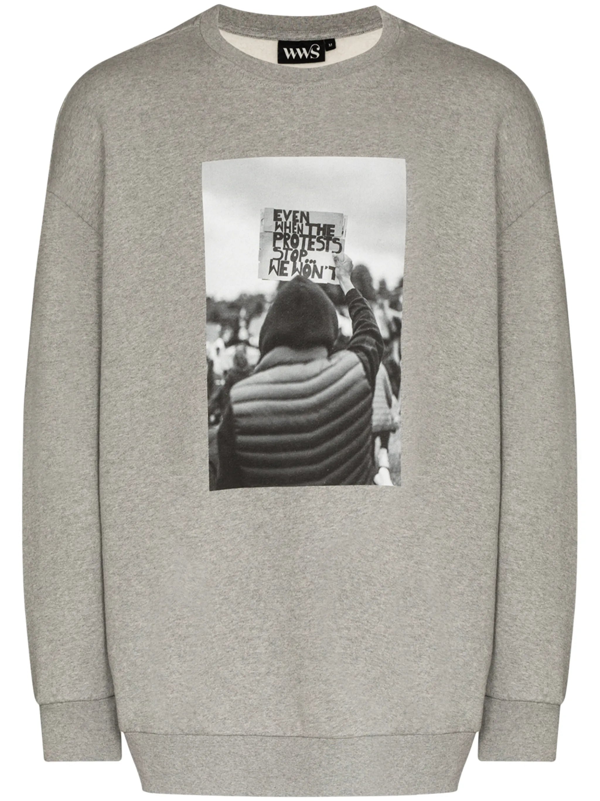 long-sleeve photograph print sweatshirt