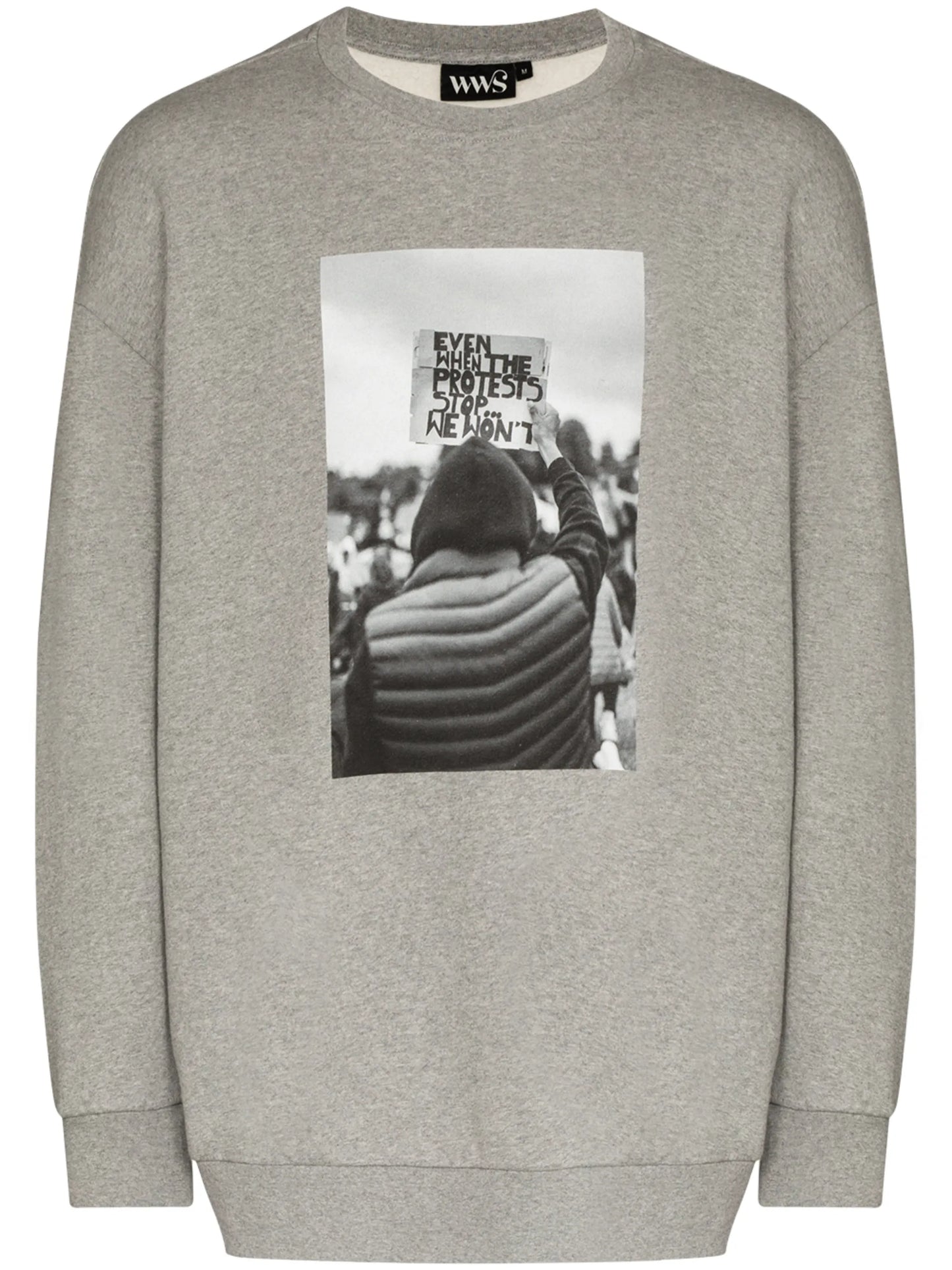 long-sleeve photograph print sweatshirt