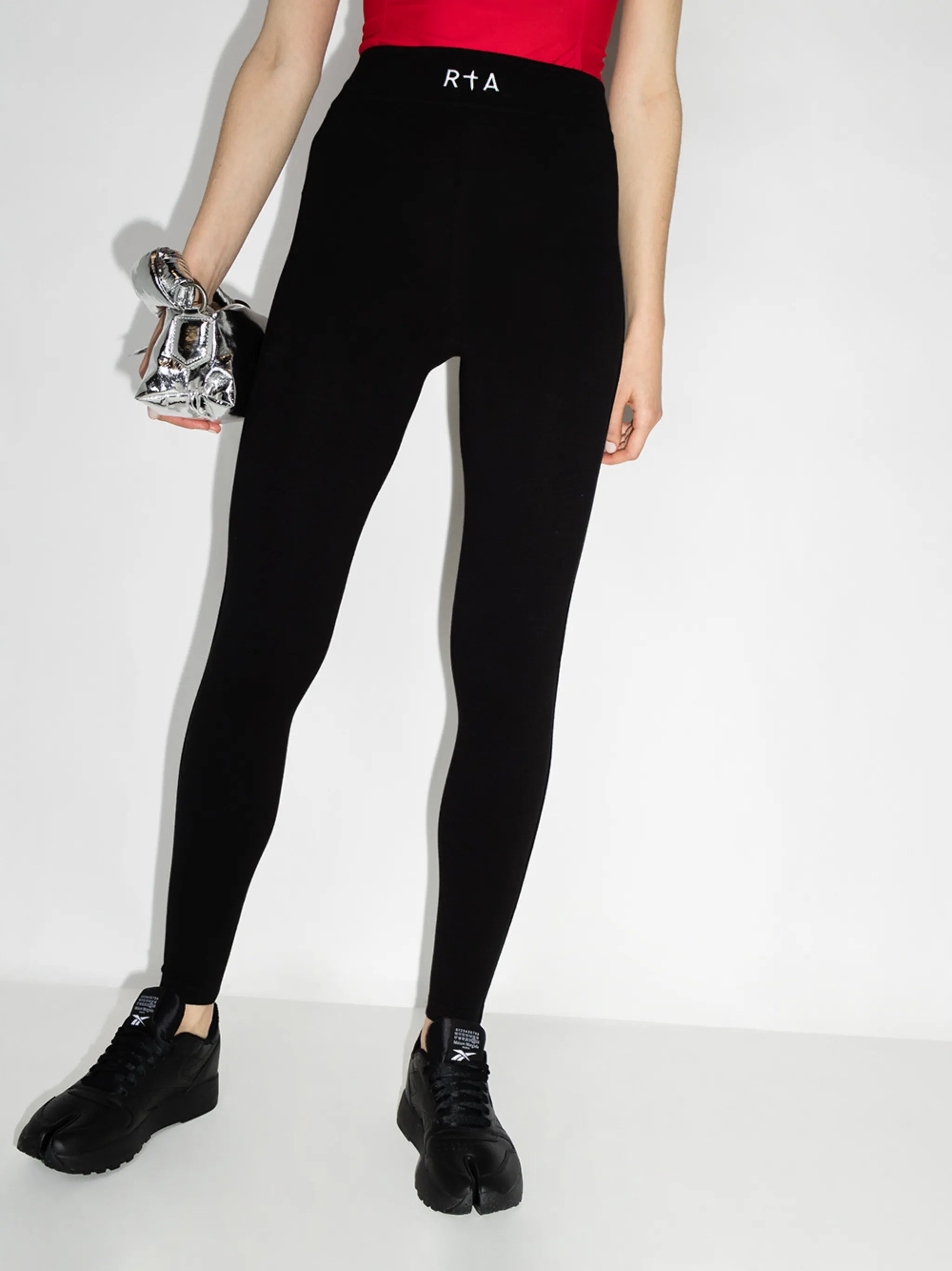 embroidered logo high-waisted leggings