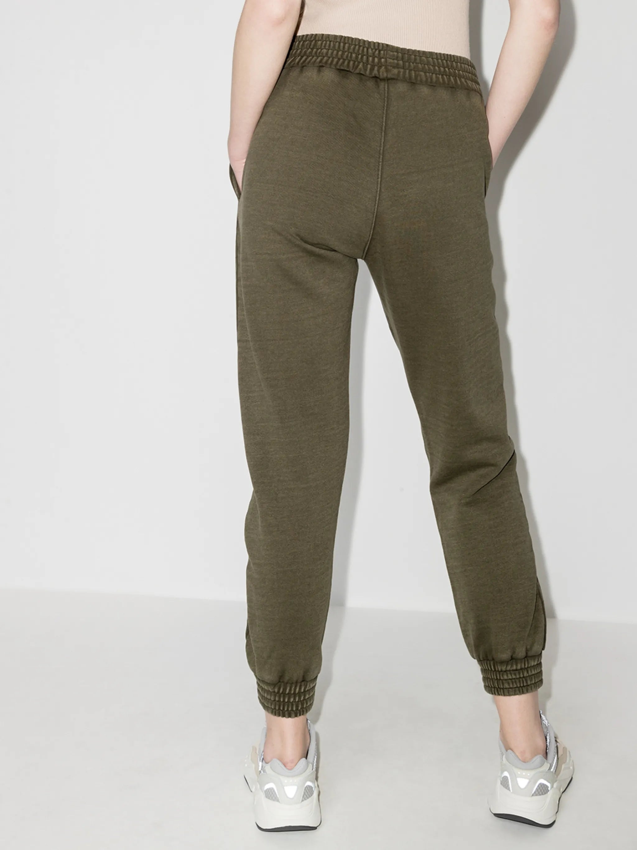 embroidered logo high-waisted track pants