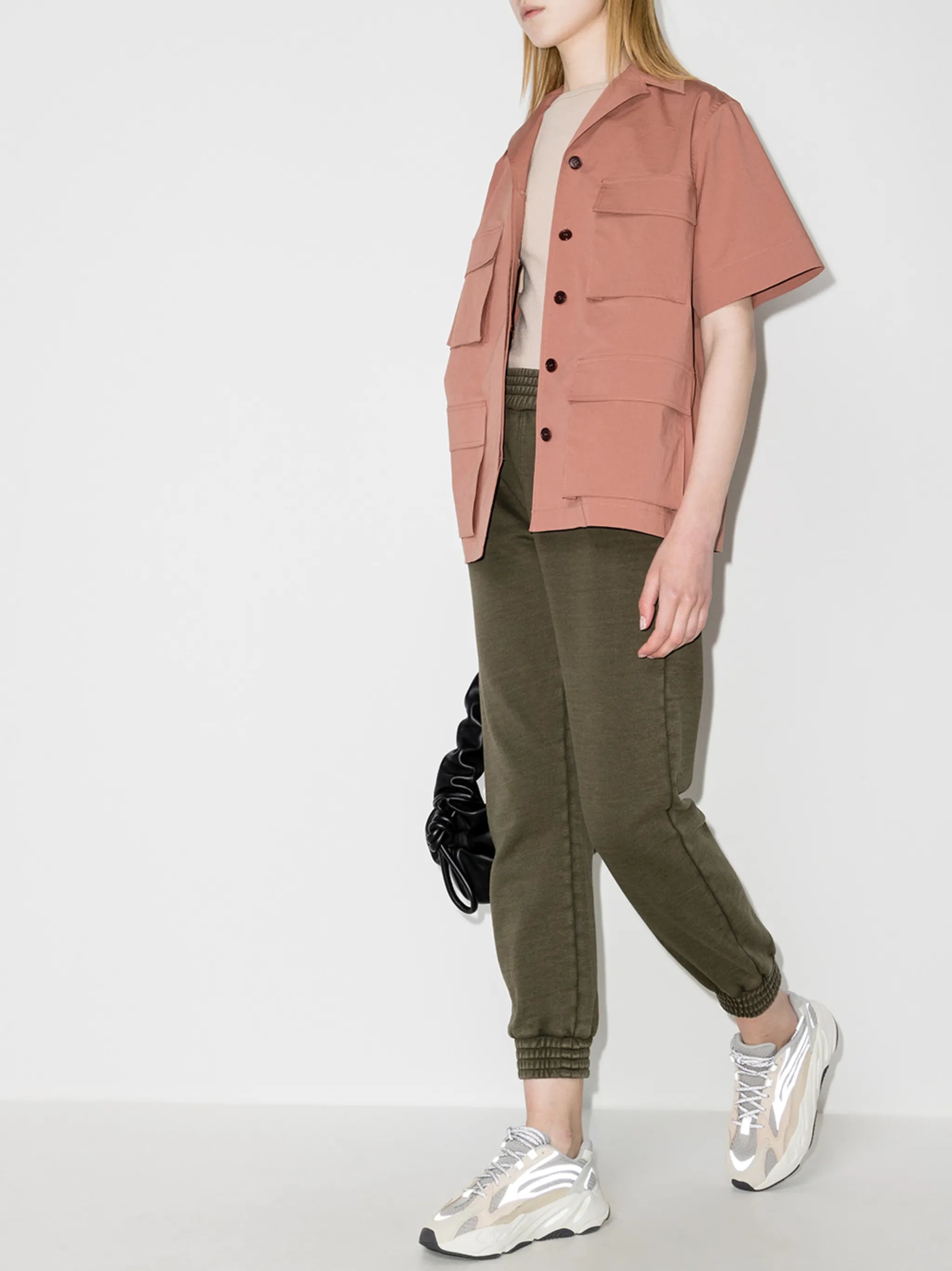 embroidered logo high-waisted track pants