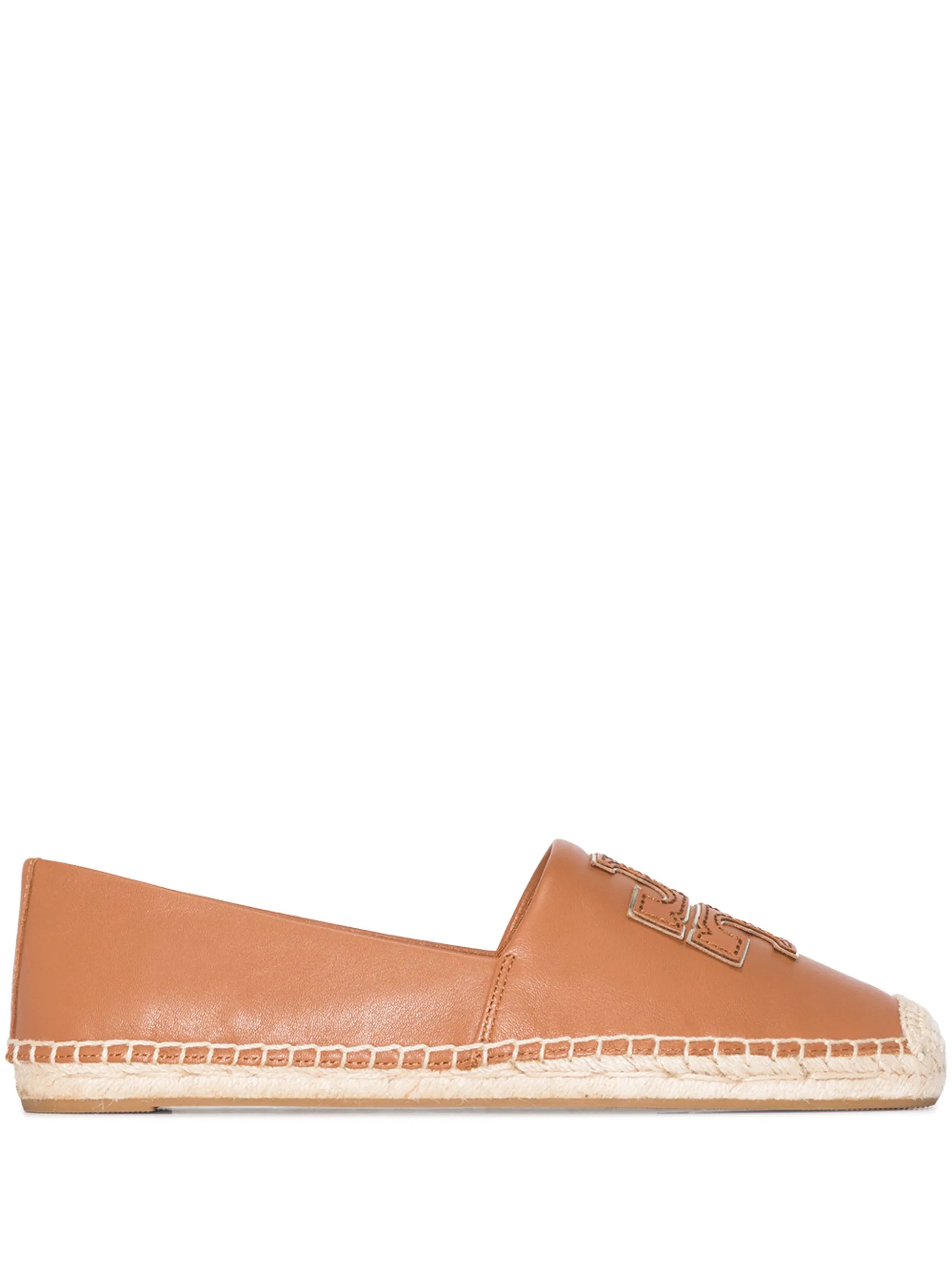 logo appliqué leather espadrilles