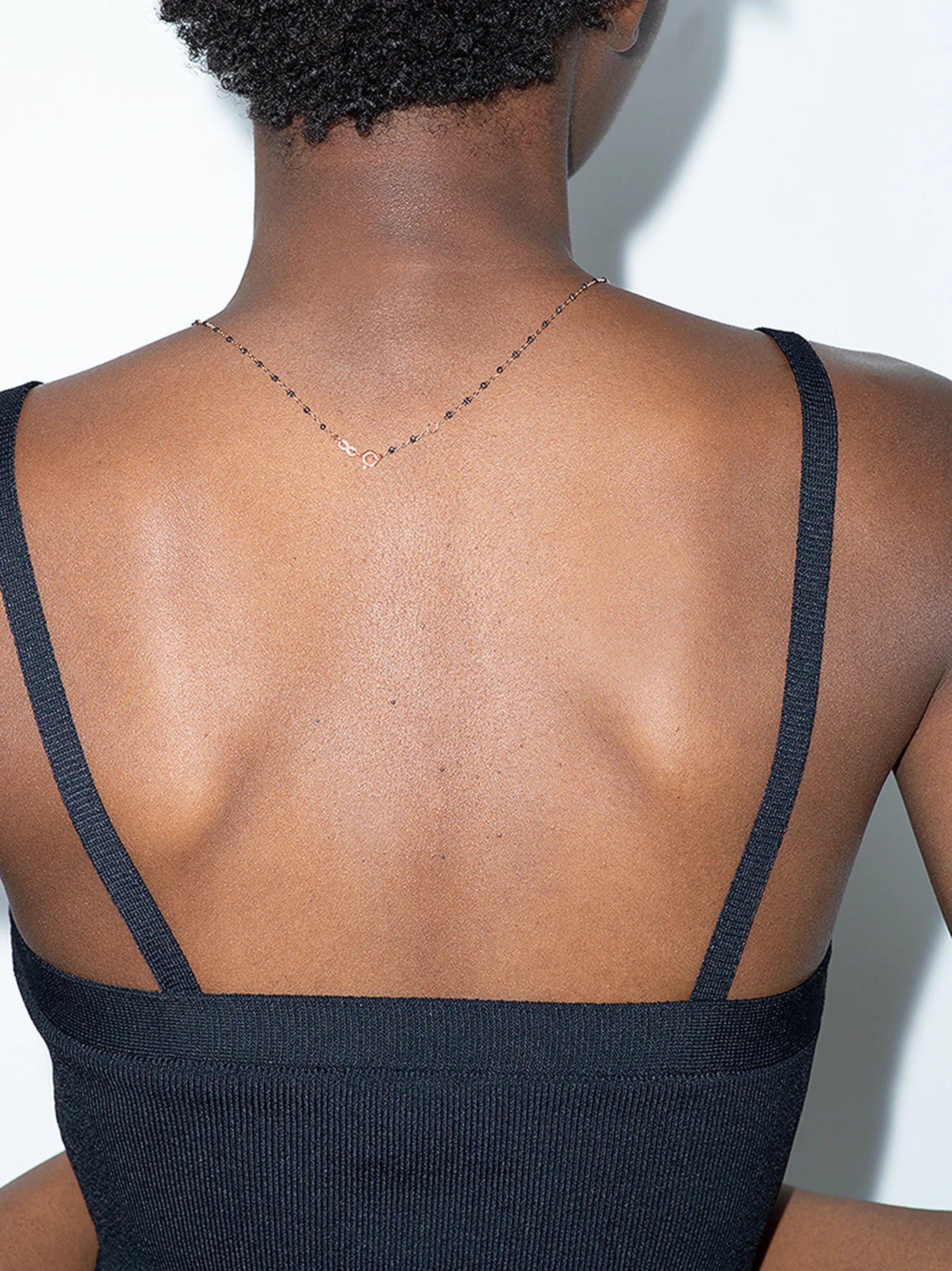18kt rose gold Classic Gigi beaded necklace