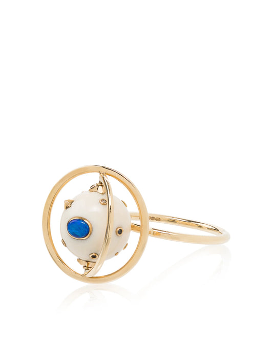 18kt yellow gold diamond cocktail ring