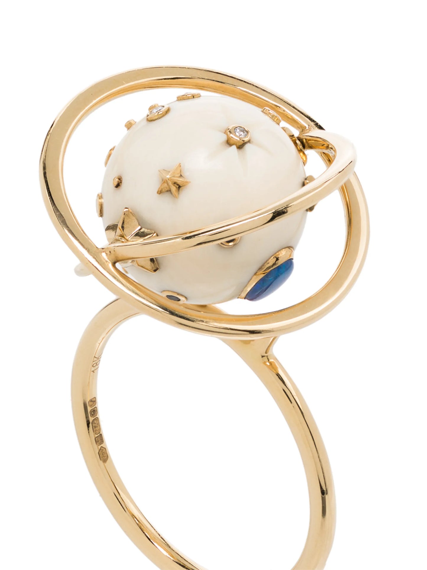 18kt yellow gold diamond cocktail ring