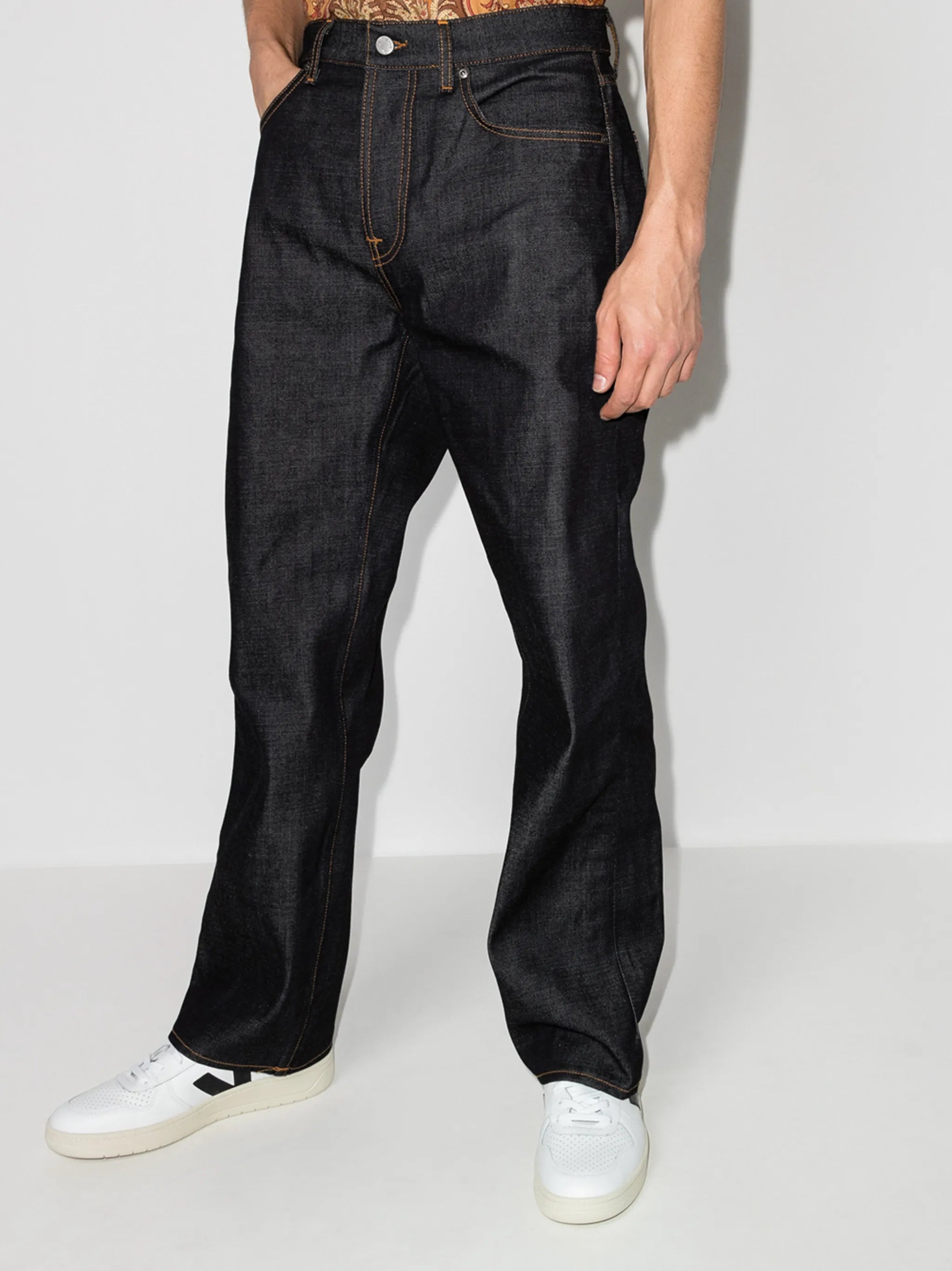 high-rise loose-fit jeans