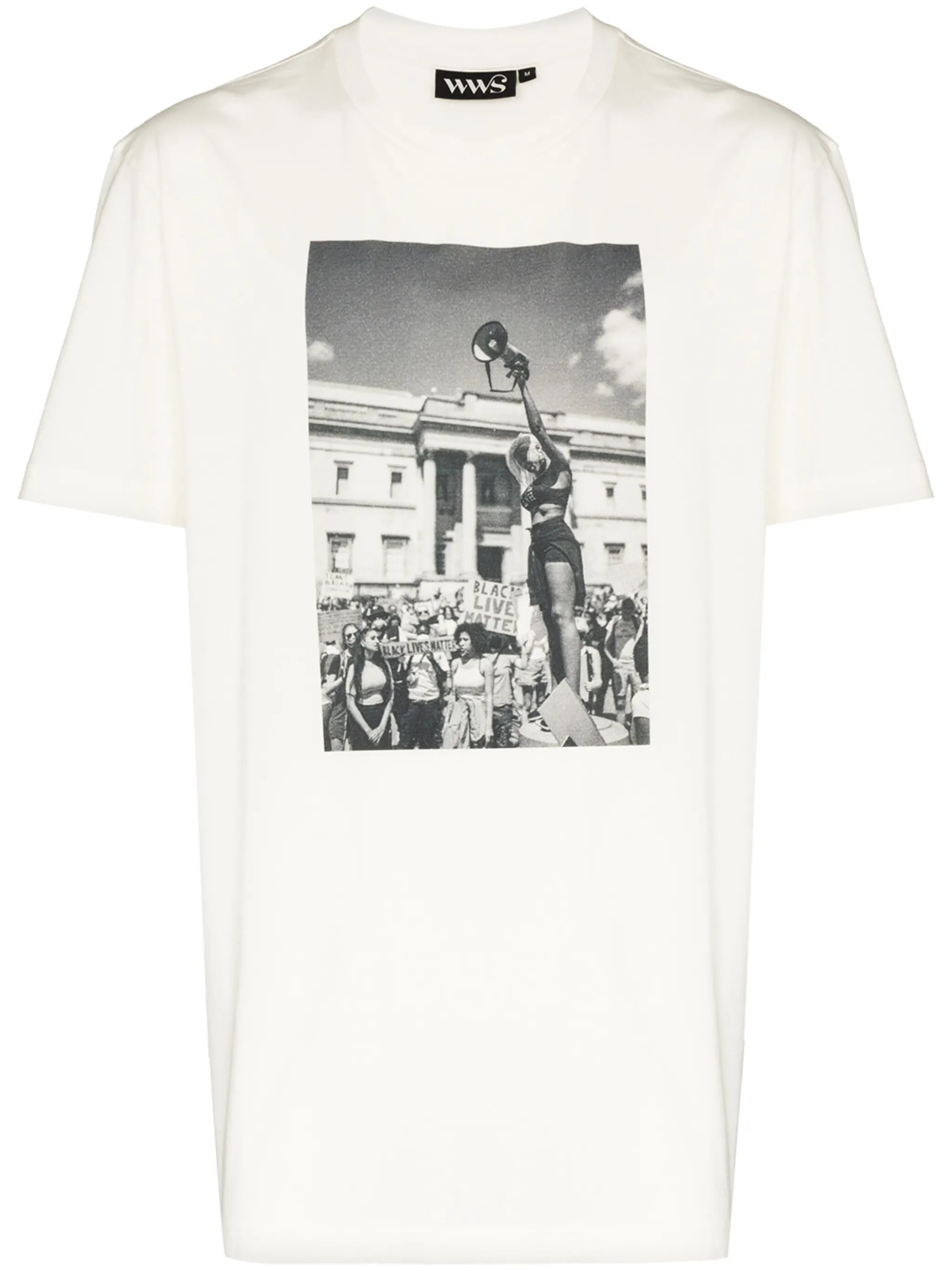 short-sleeve photograph print T-shirt