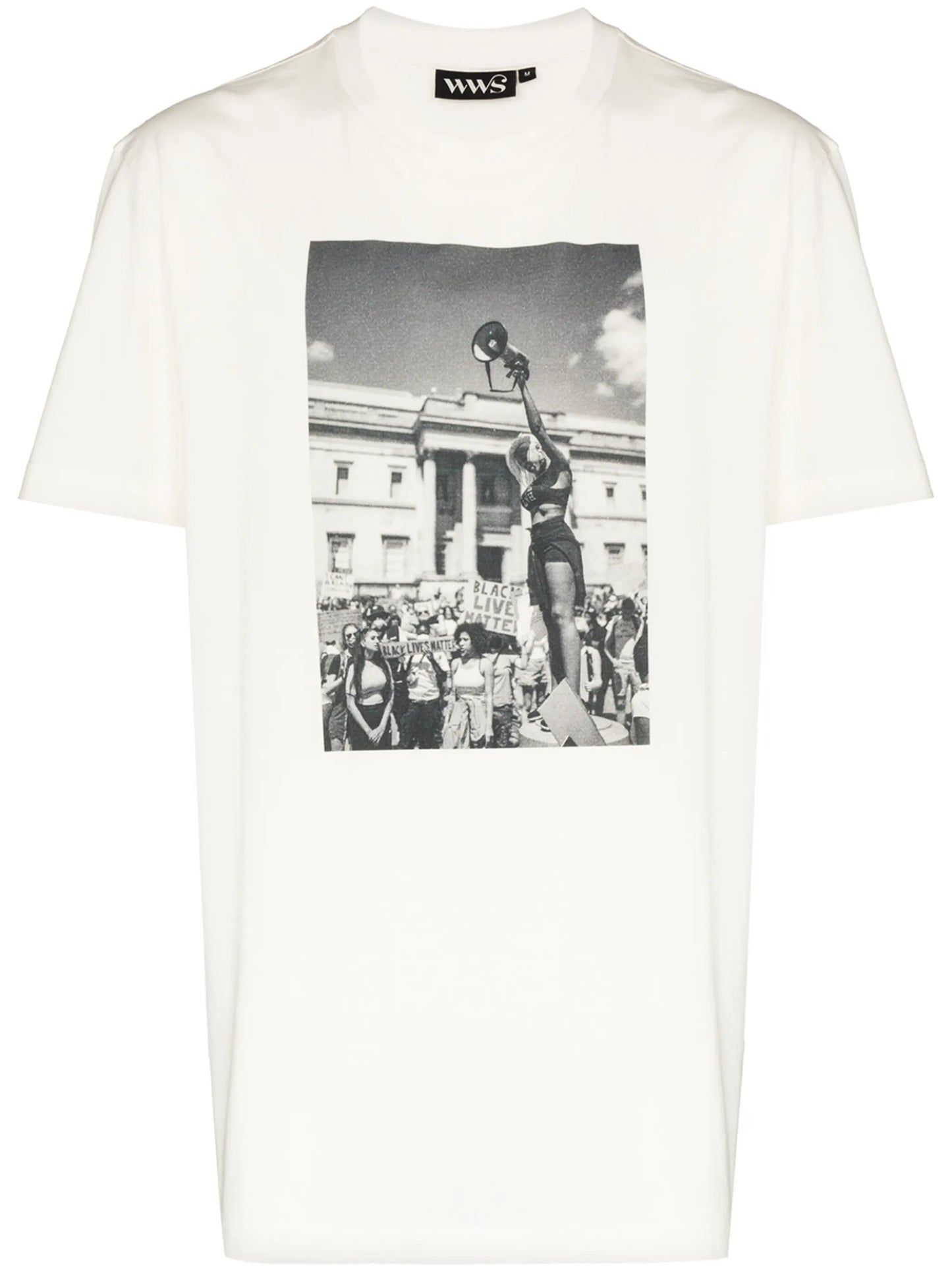 short-sleeve photograph print T-shirt