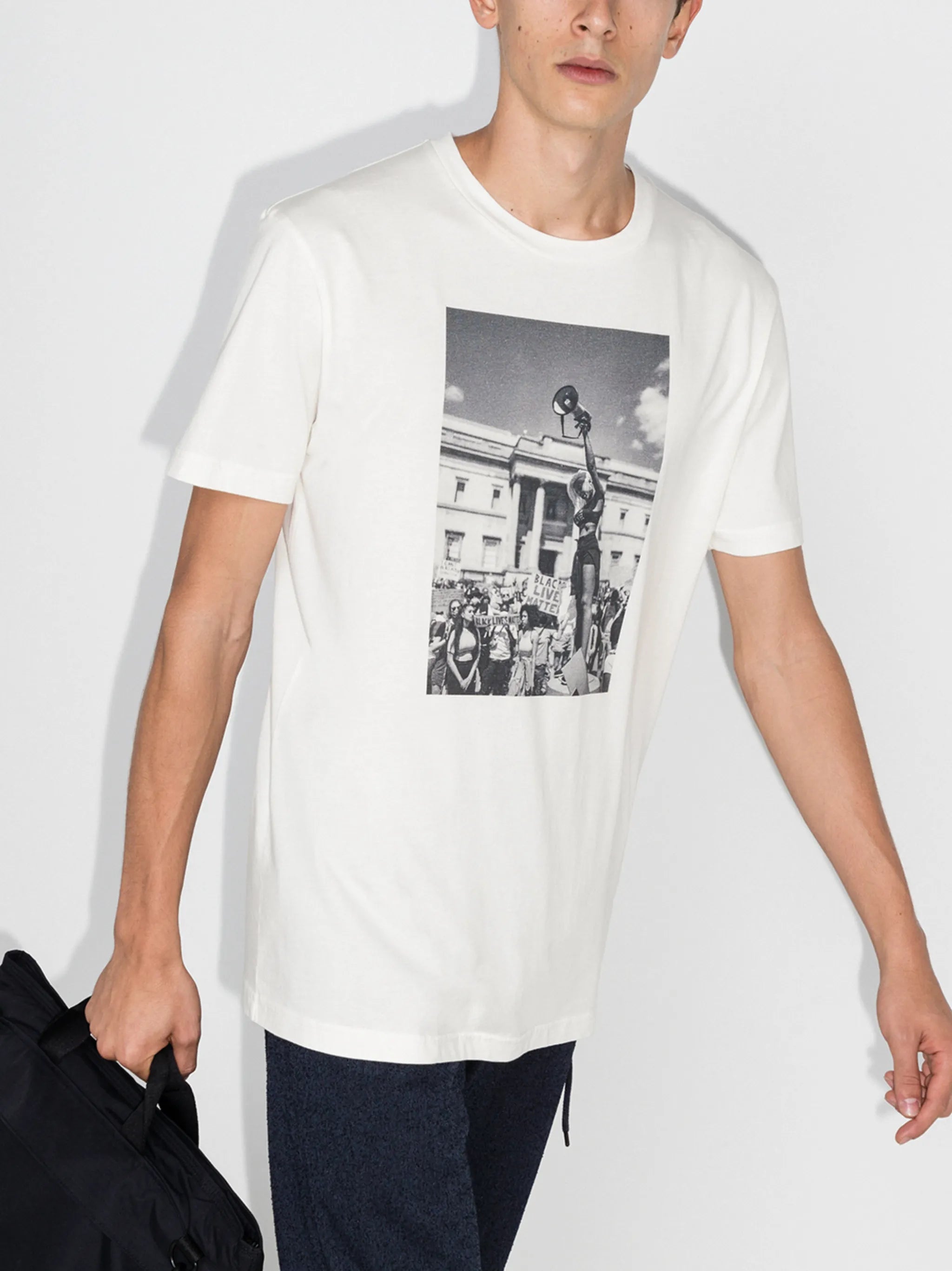 short-sleeve photograph print T-shirt