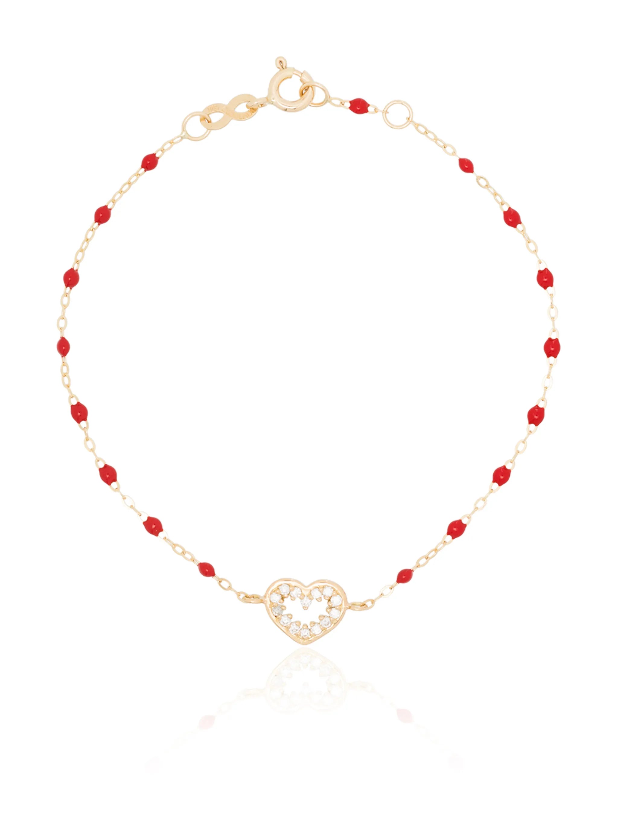 18kt yellow gold beaded diamond bracelet
