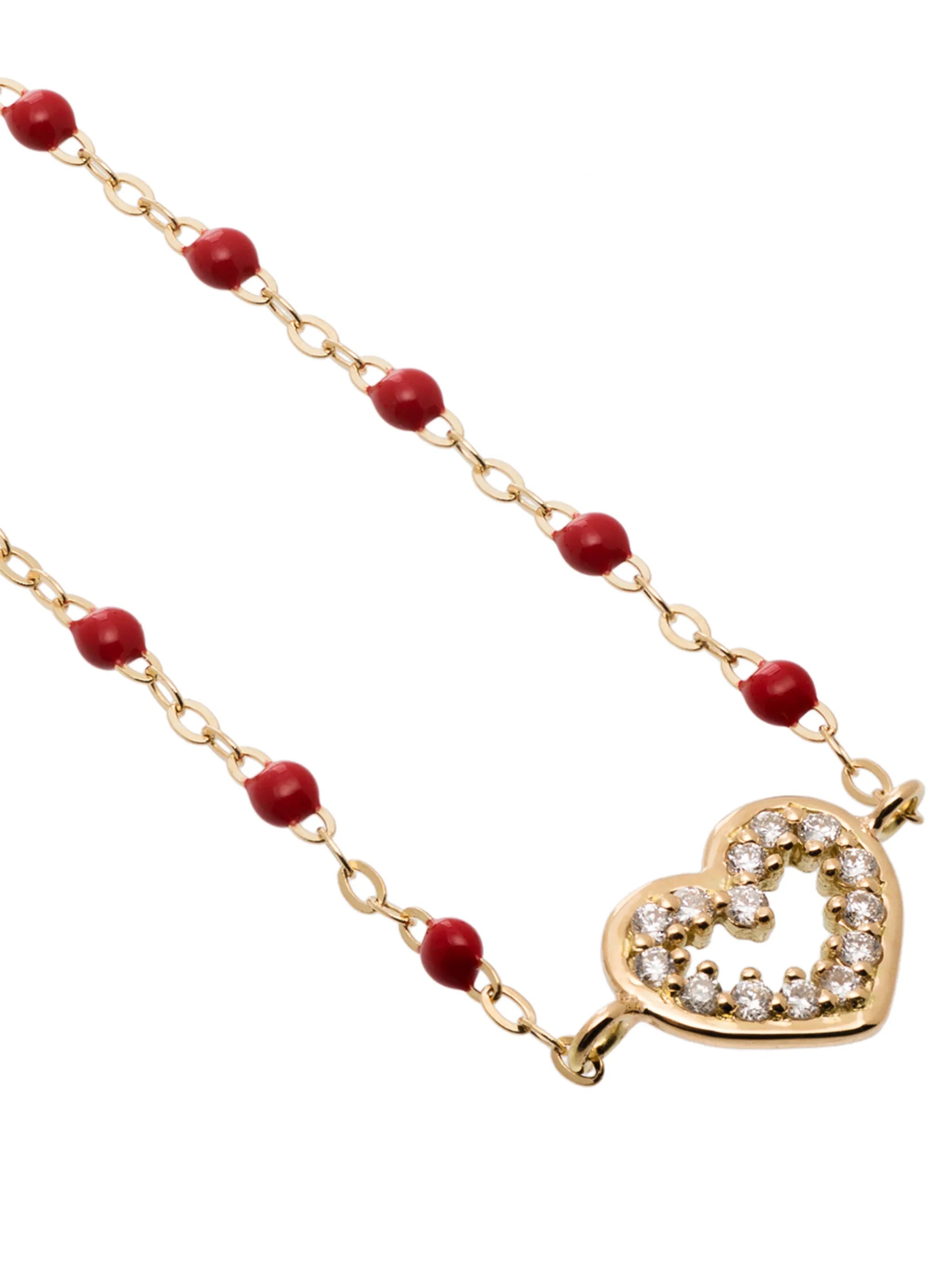18kt yellow gold beaded diamond bracelet