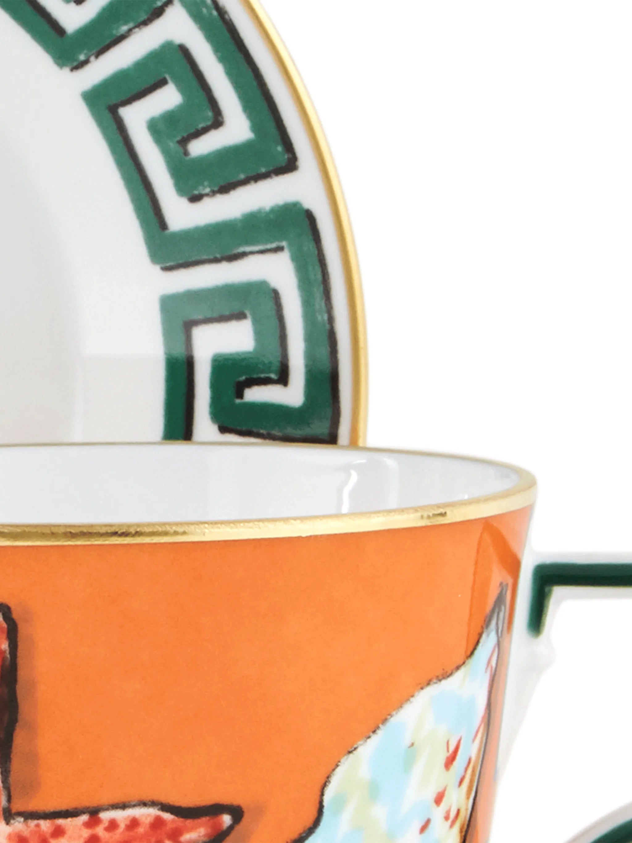 Il Viaggio Di Nettuno Rock Orange tea set for two