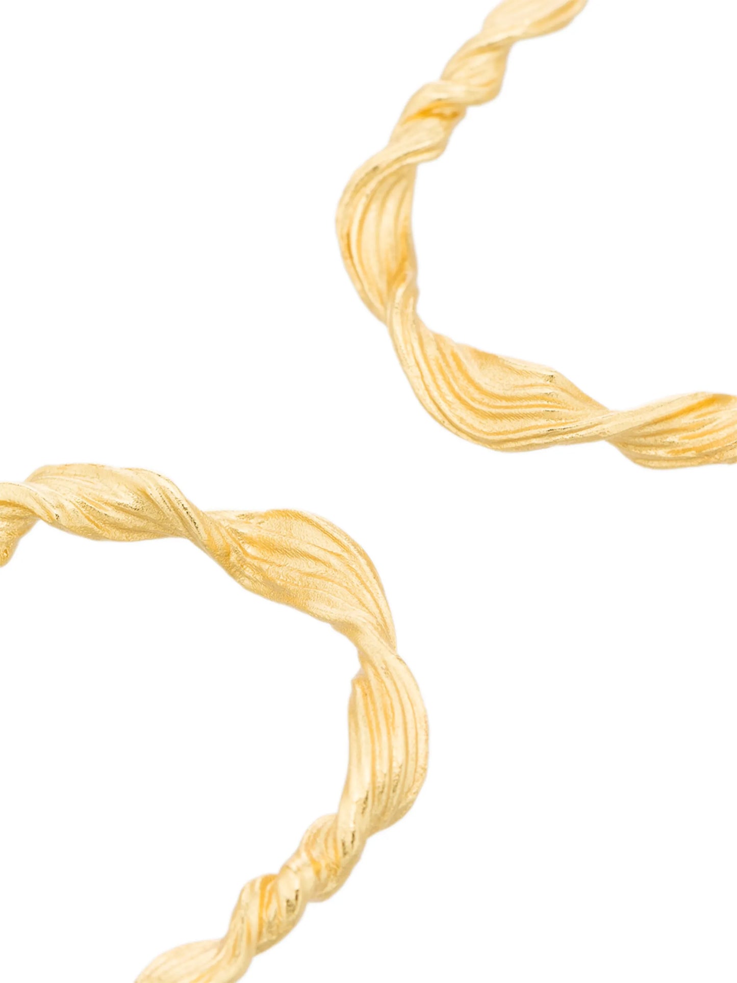 18kt gold plated brass Seaweed hoop earrings