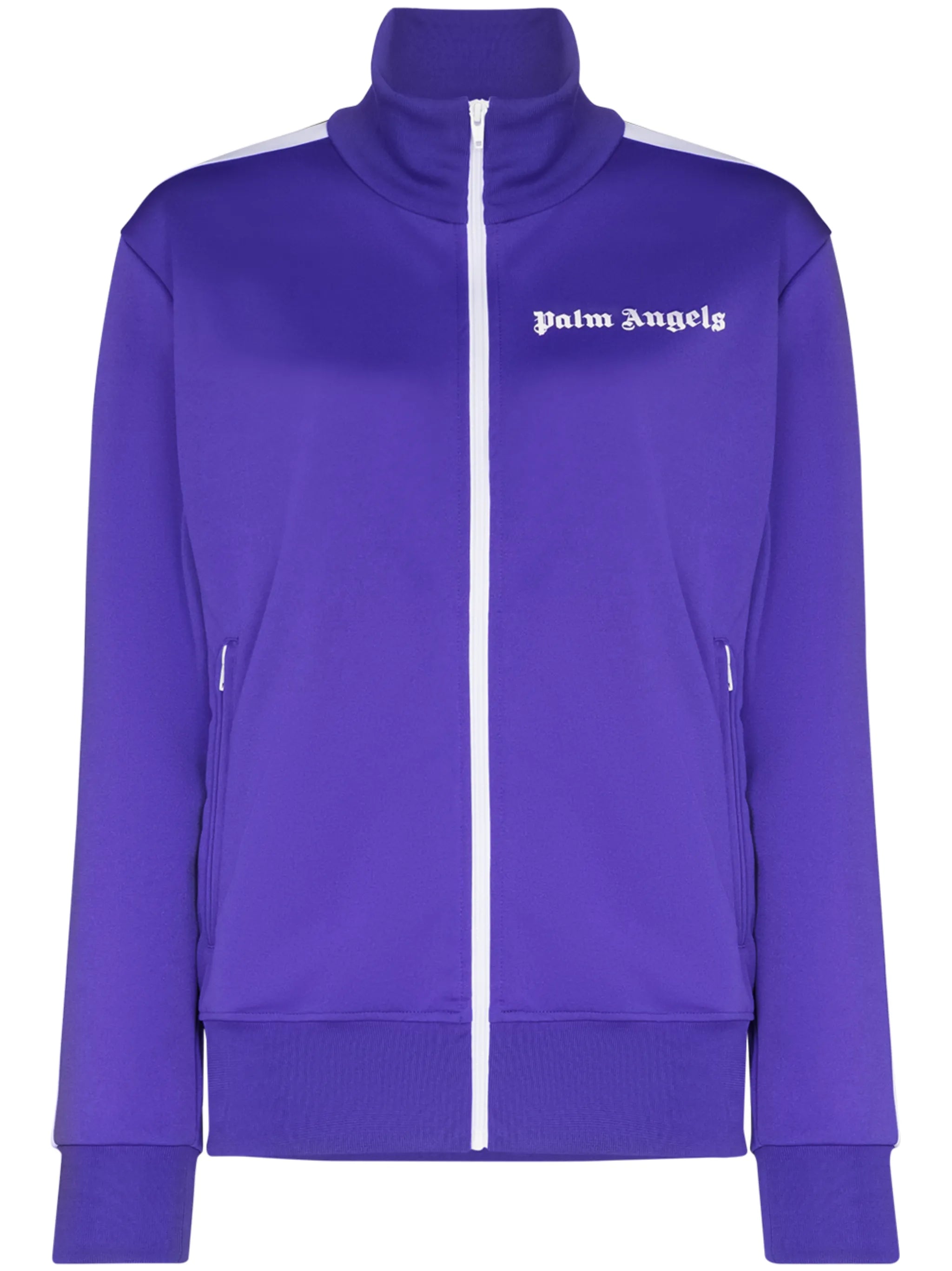 logo-print zip-up track jacket