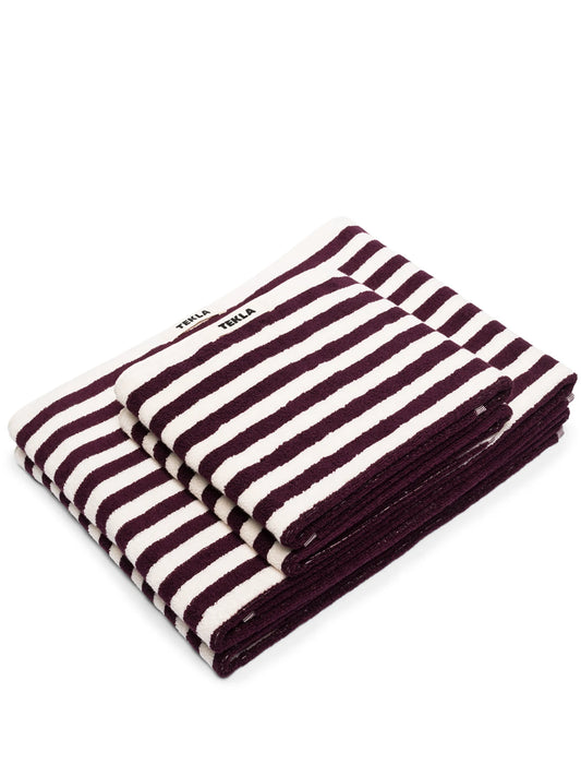 stripe organic cotton towel set