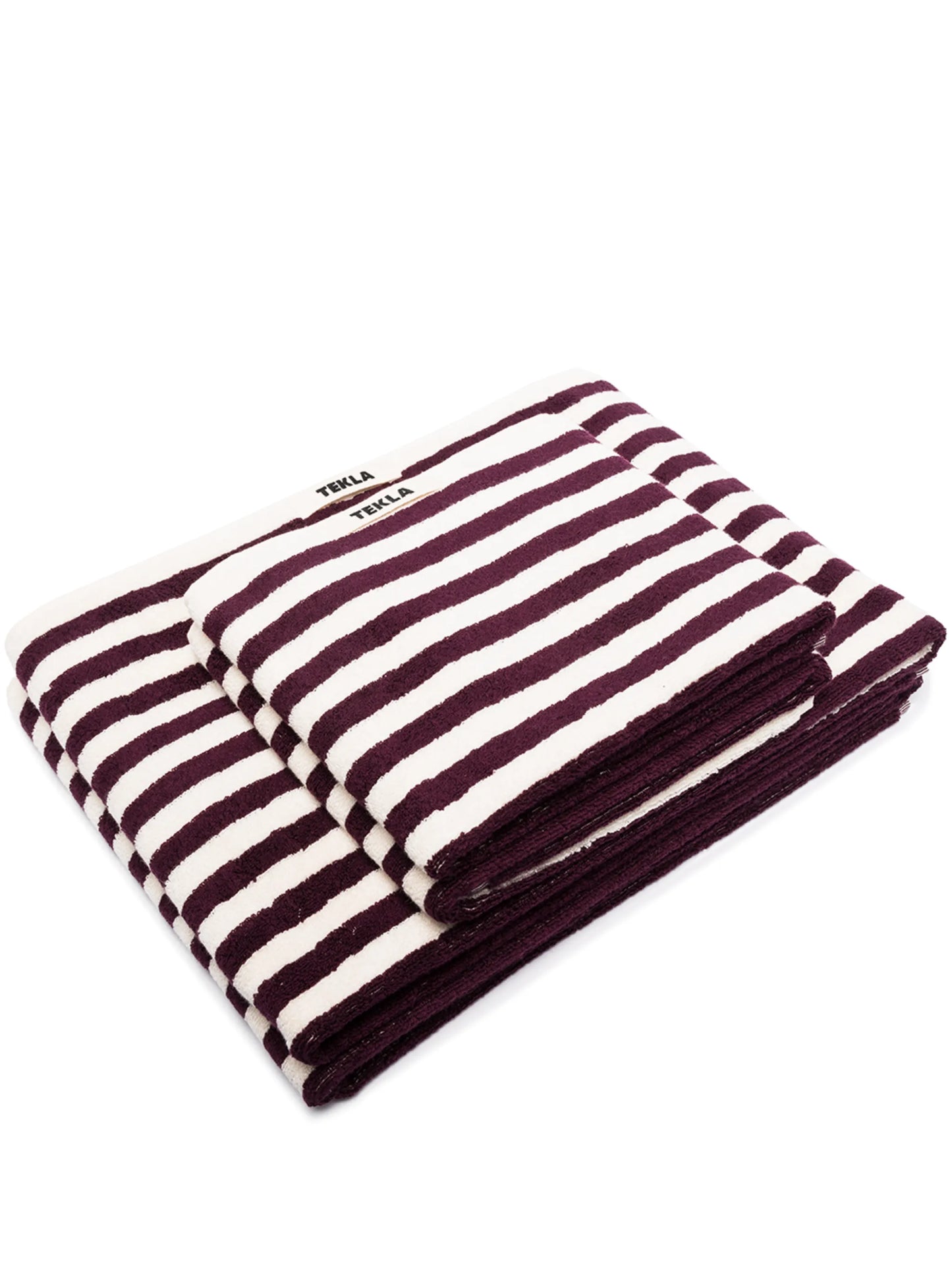 stripe-pattern towel set