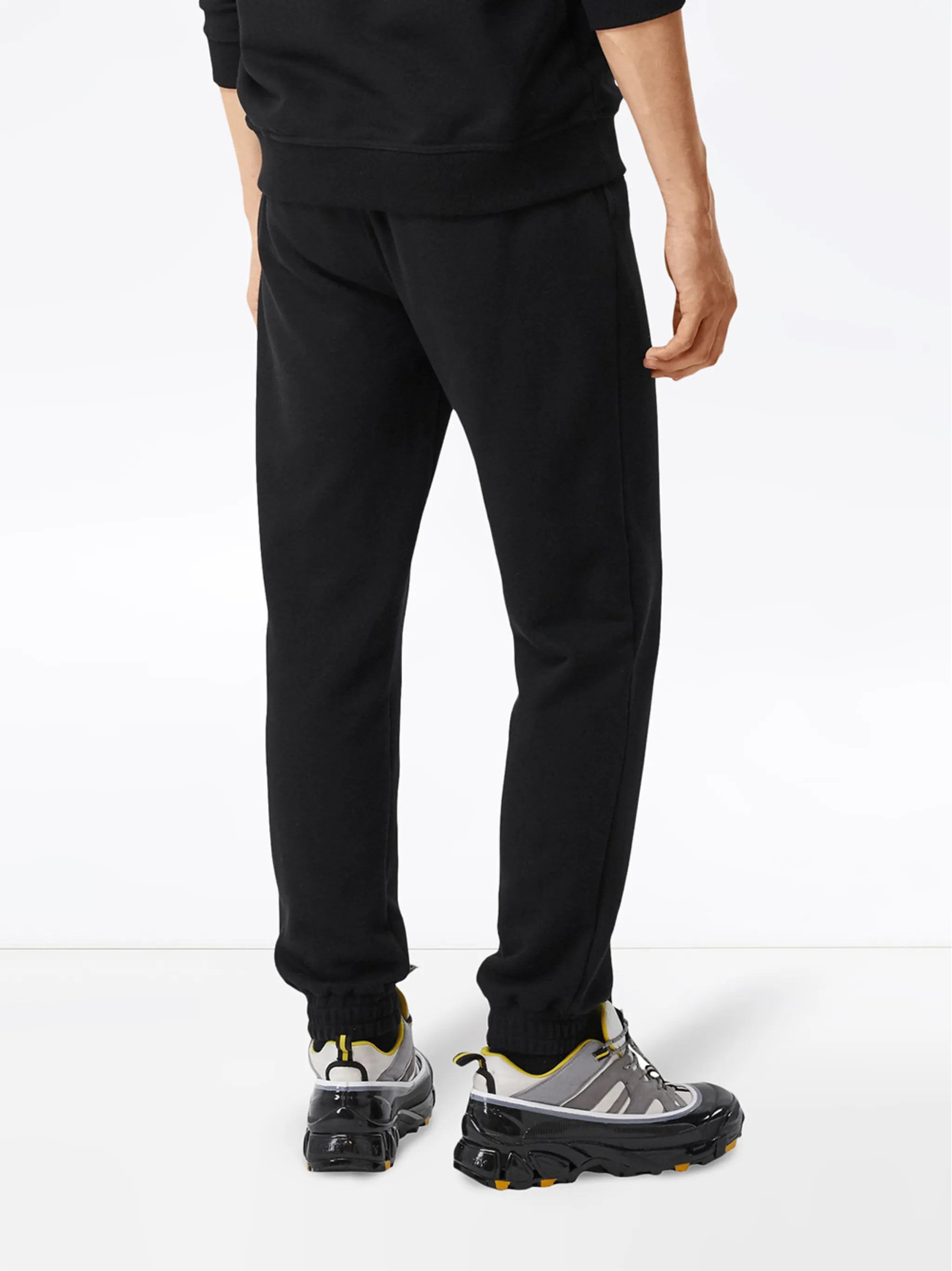 monogram logo cotton track trousers