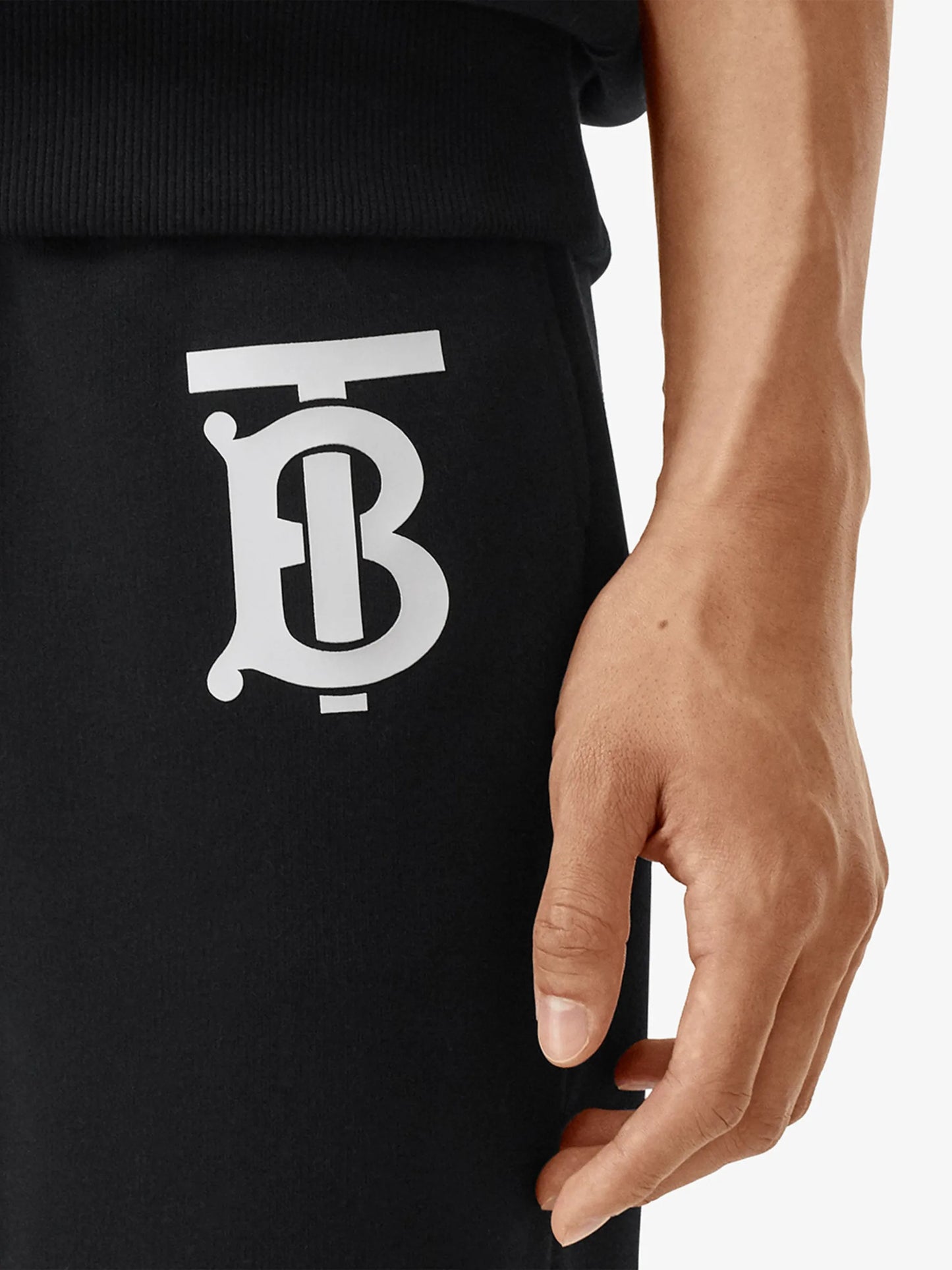 monogram logo cotton track trousers