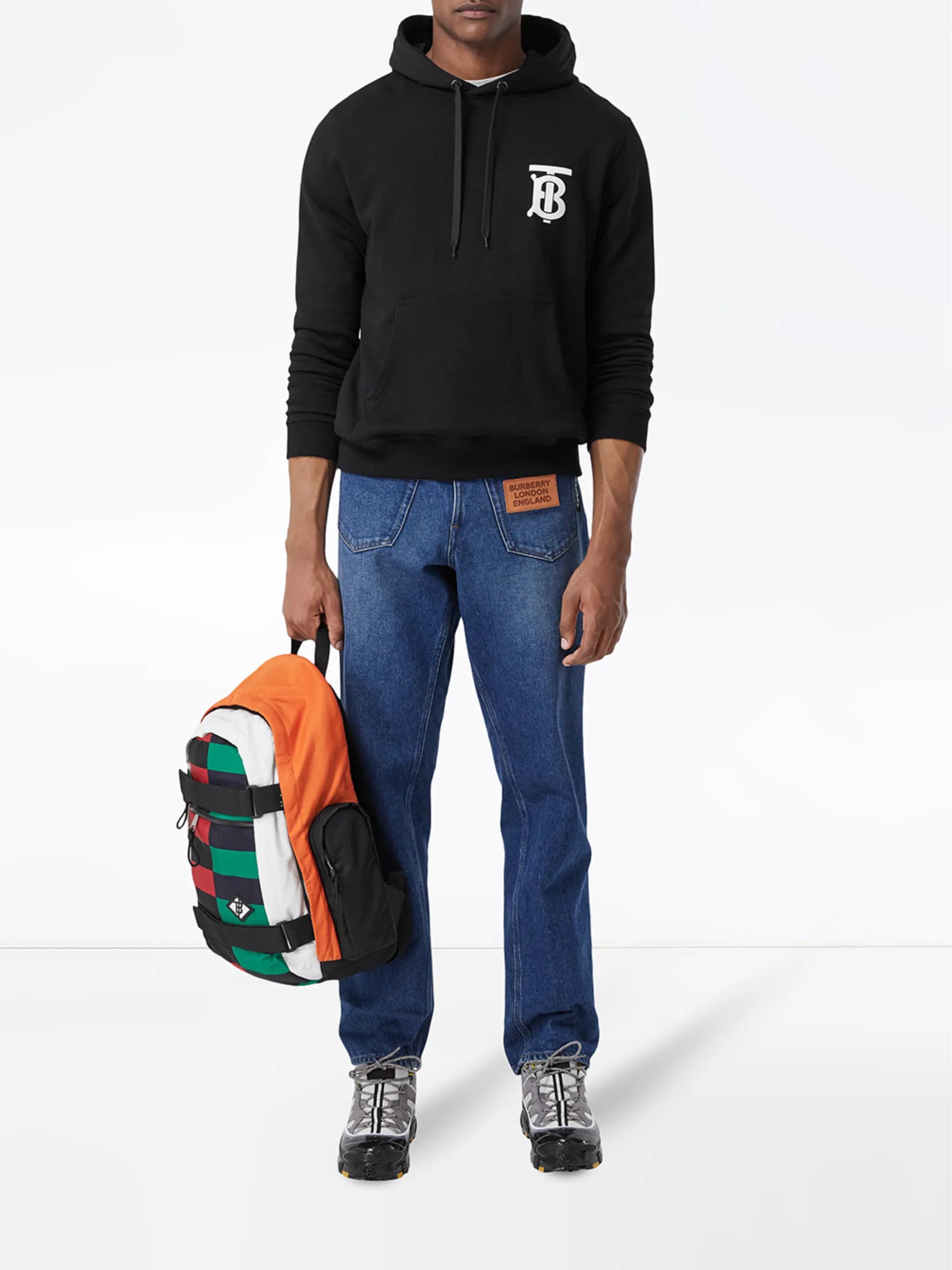 monogram-motif hoodie