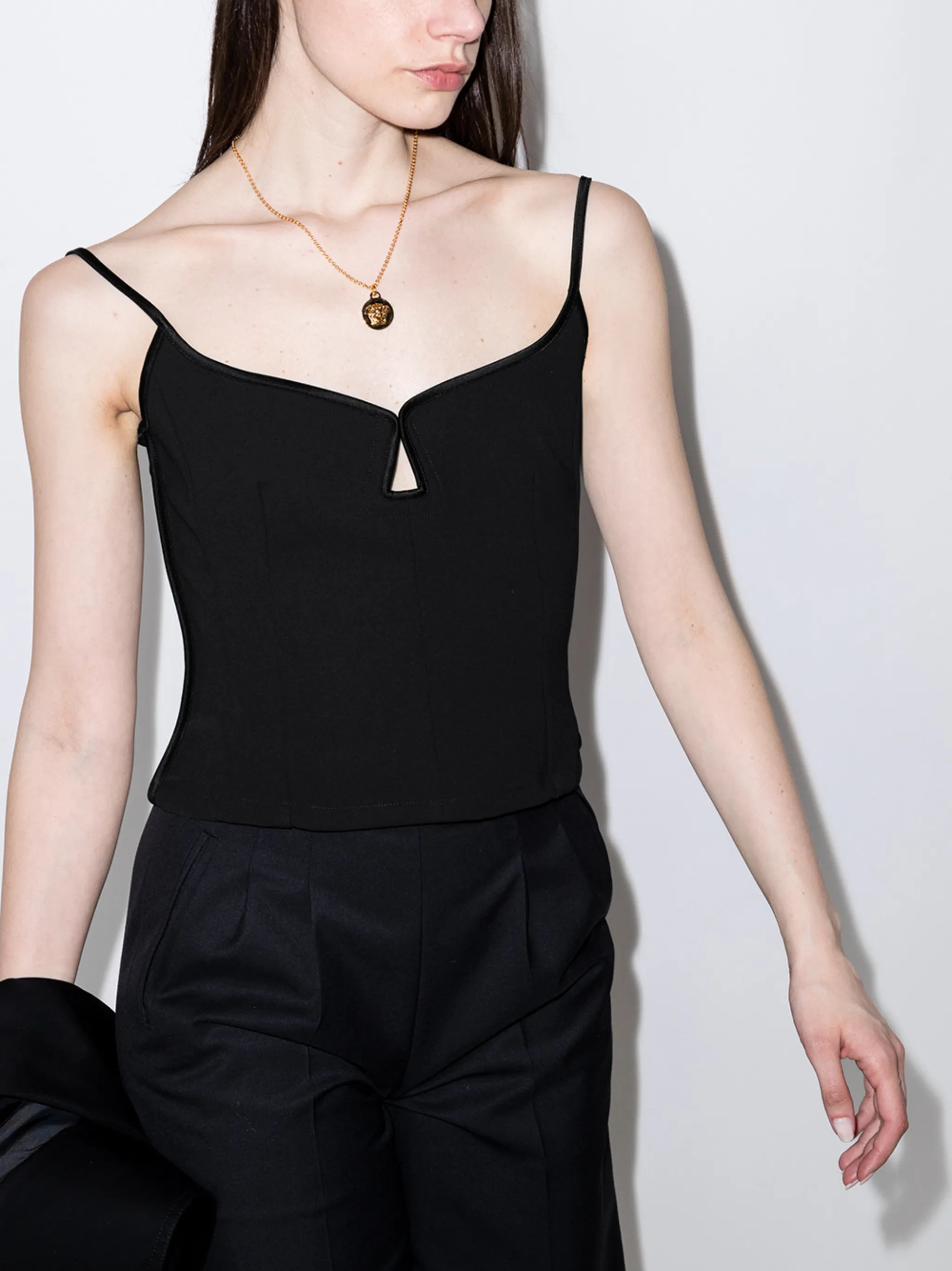 Marlo sweetheart-neck top