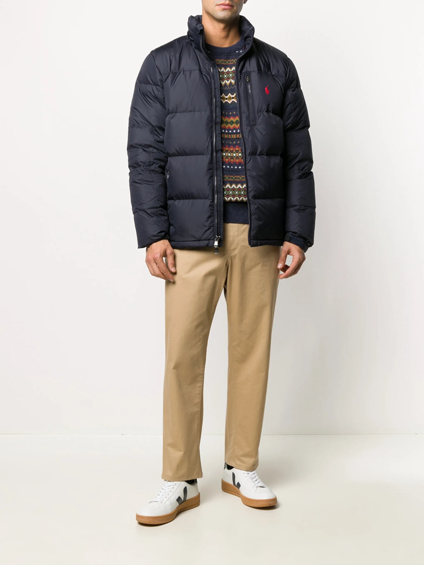 Pony Logo hooded puffer jacket