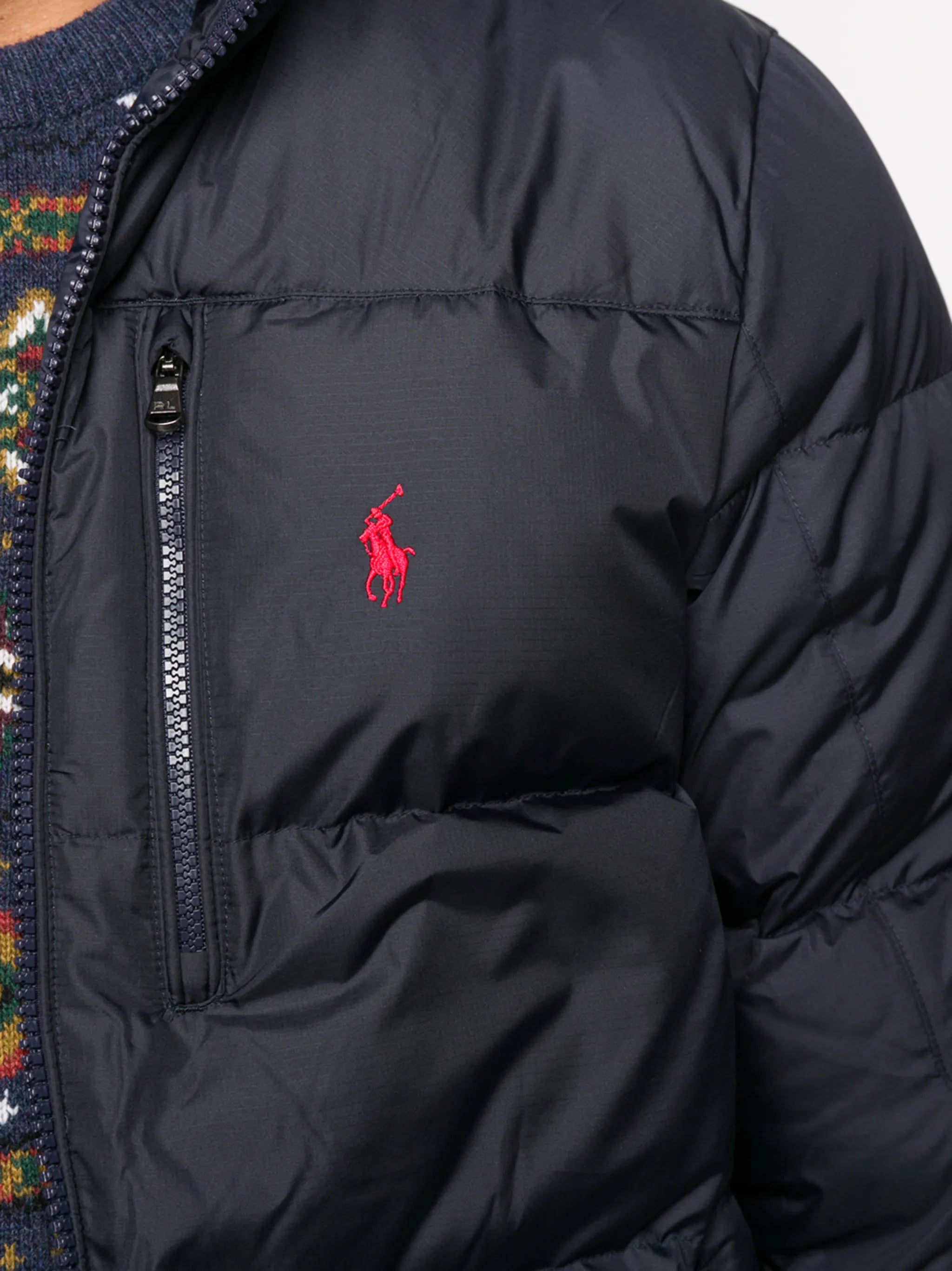Pony Logo hooded puffer jacket