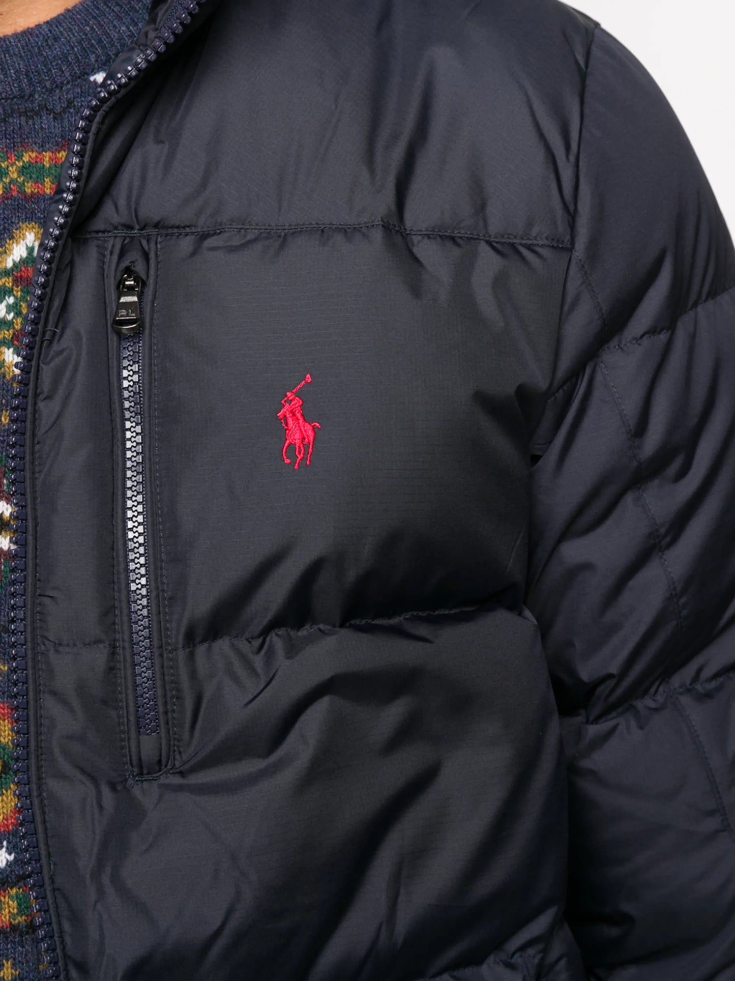 Pony Logo hooded puffer jacket
