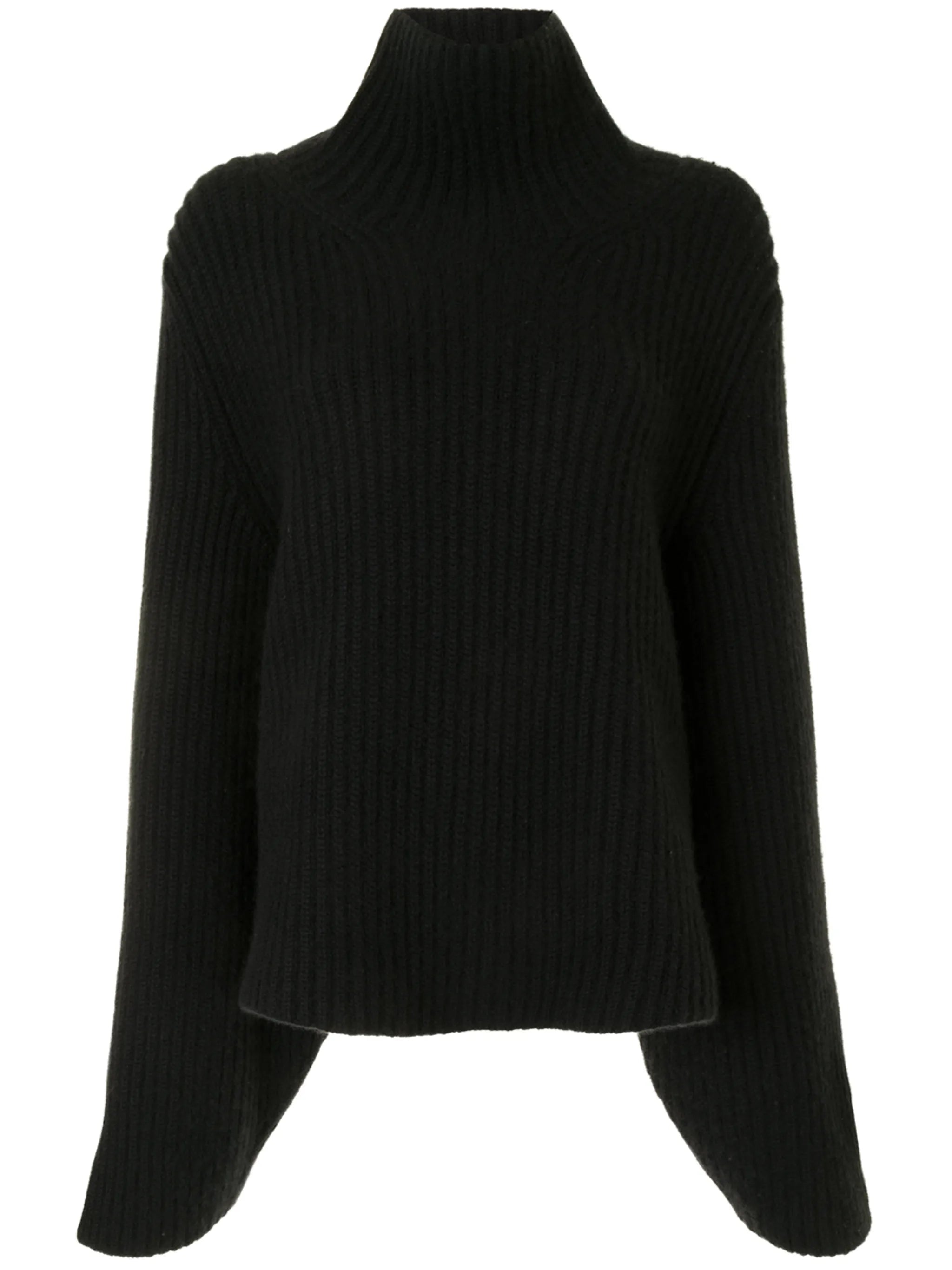ribbed long-sleeve jumper