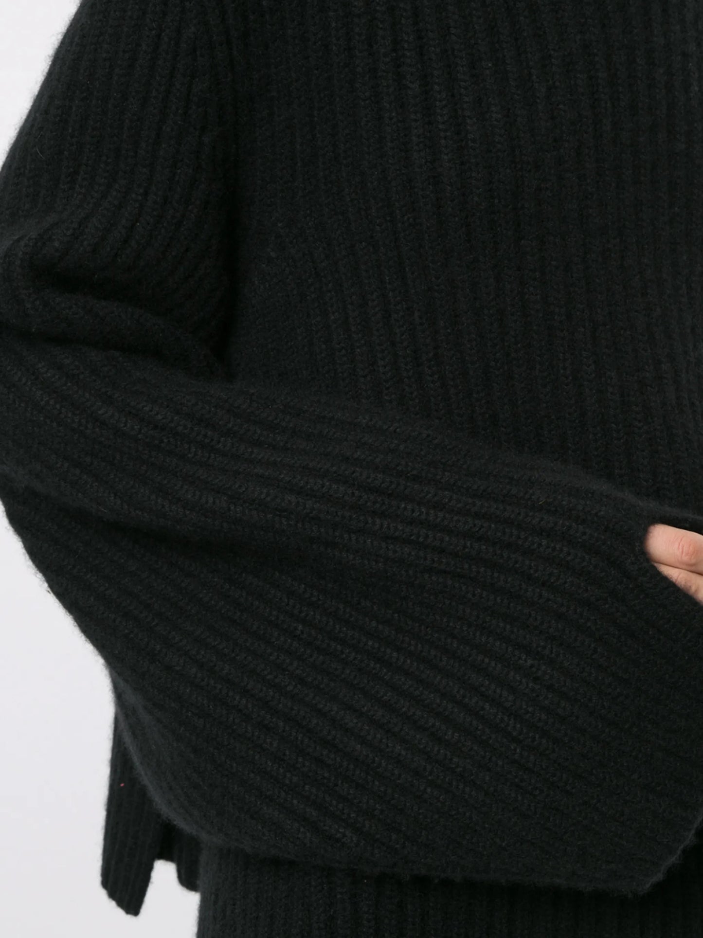 ribbed long-sleeve jumper
