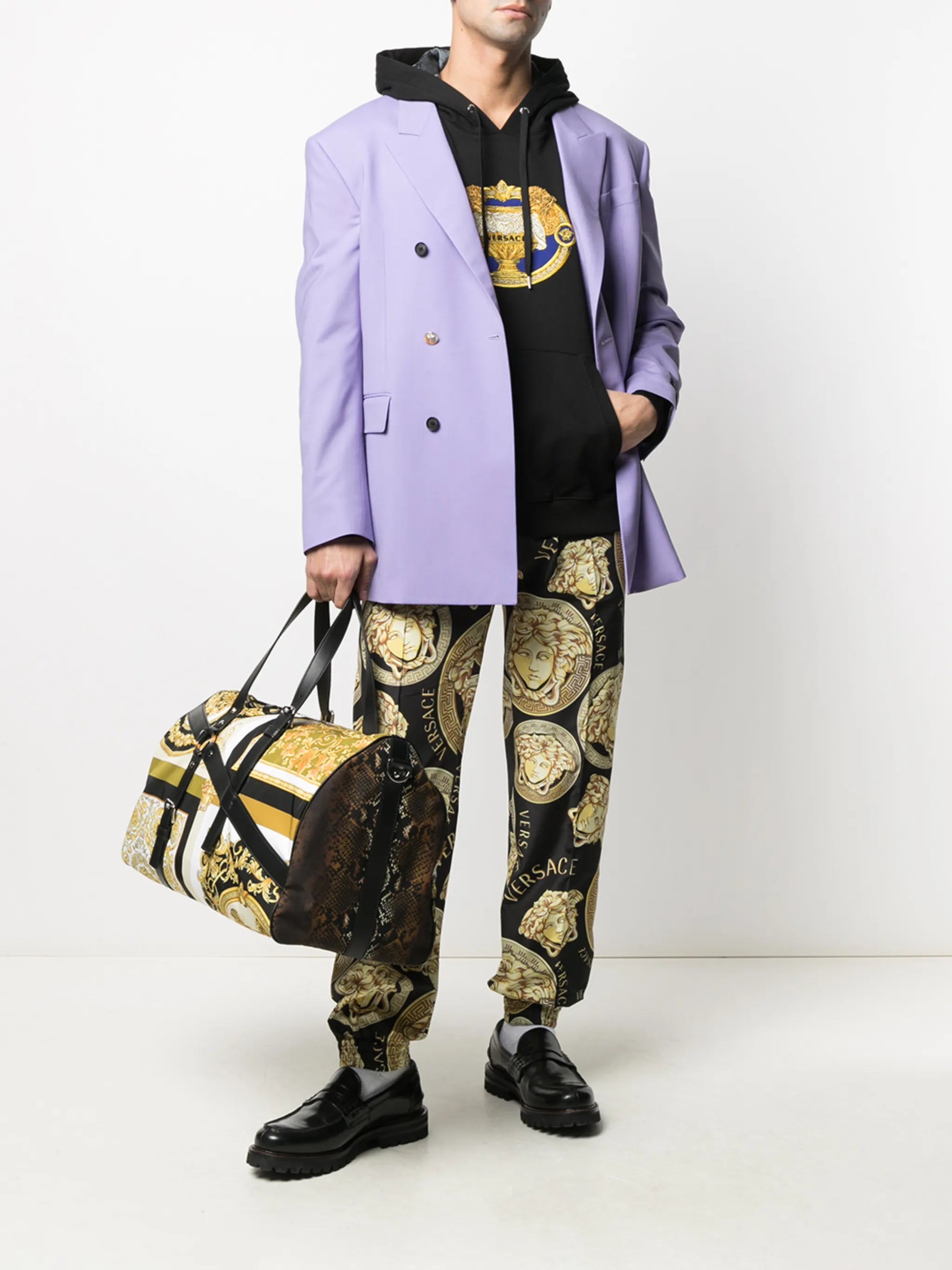 graphic-print track pants