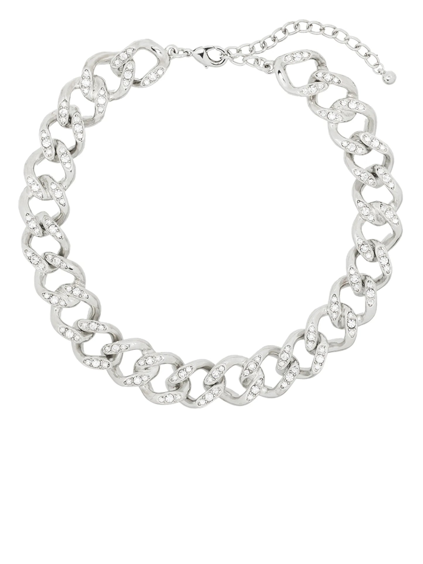 crystal-embellished chain necklace