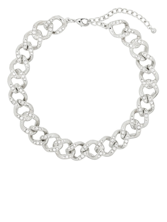 crystal-embellished chain necklace