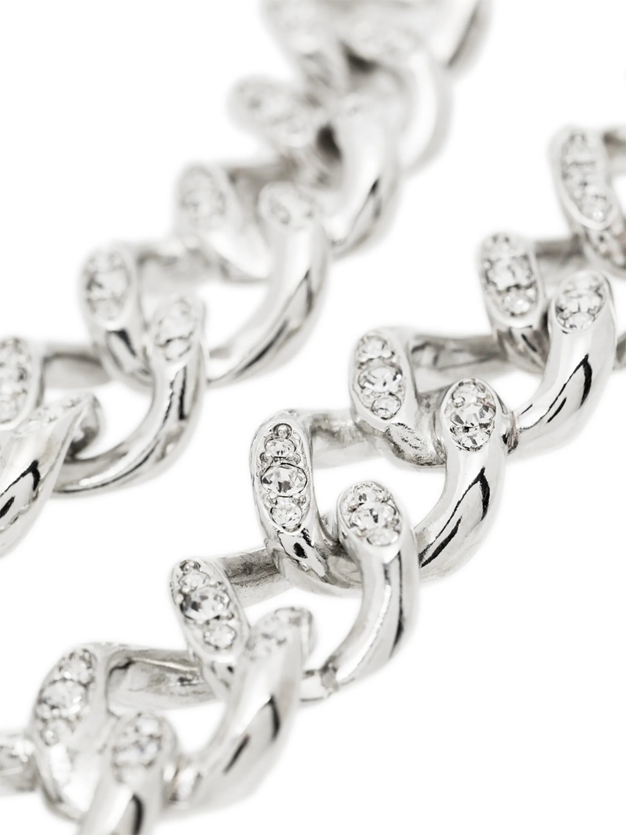 crystal-embellished chain necklace