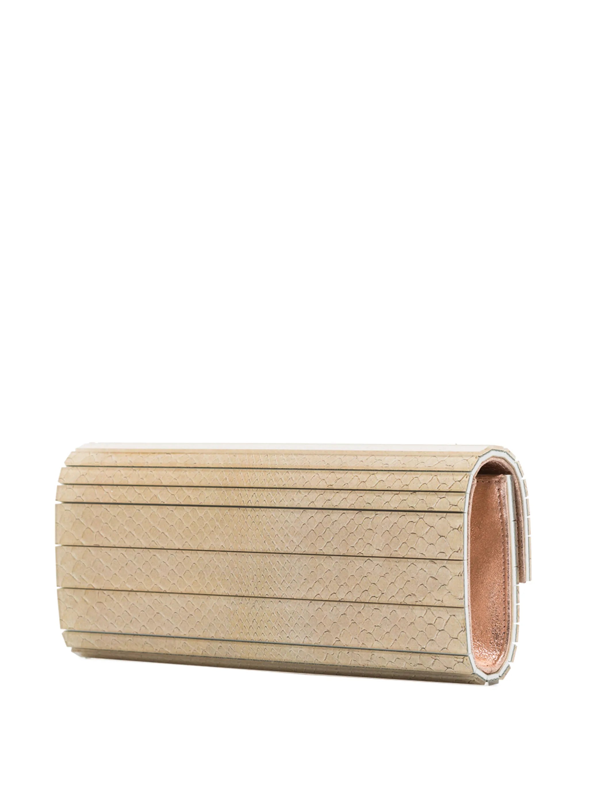 Sweetie lizard-effect clutch bag