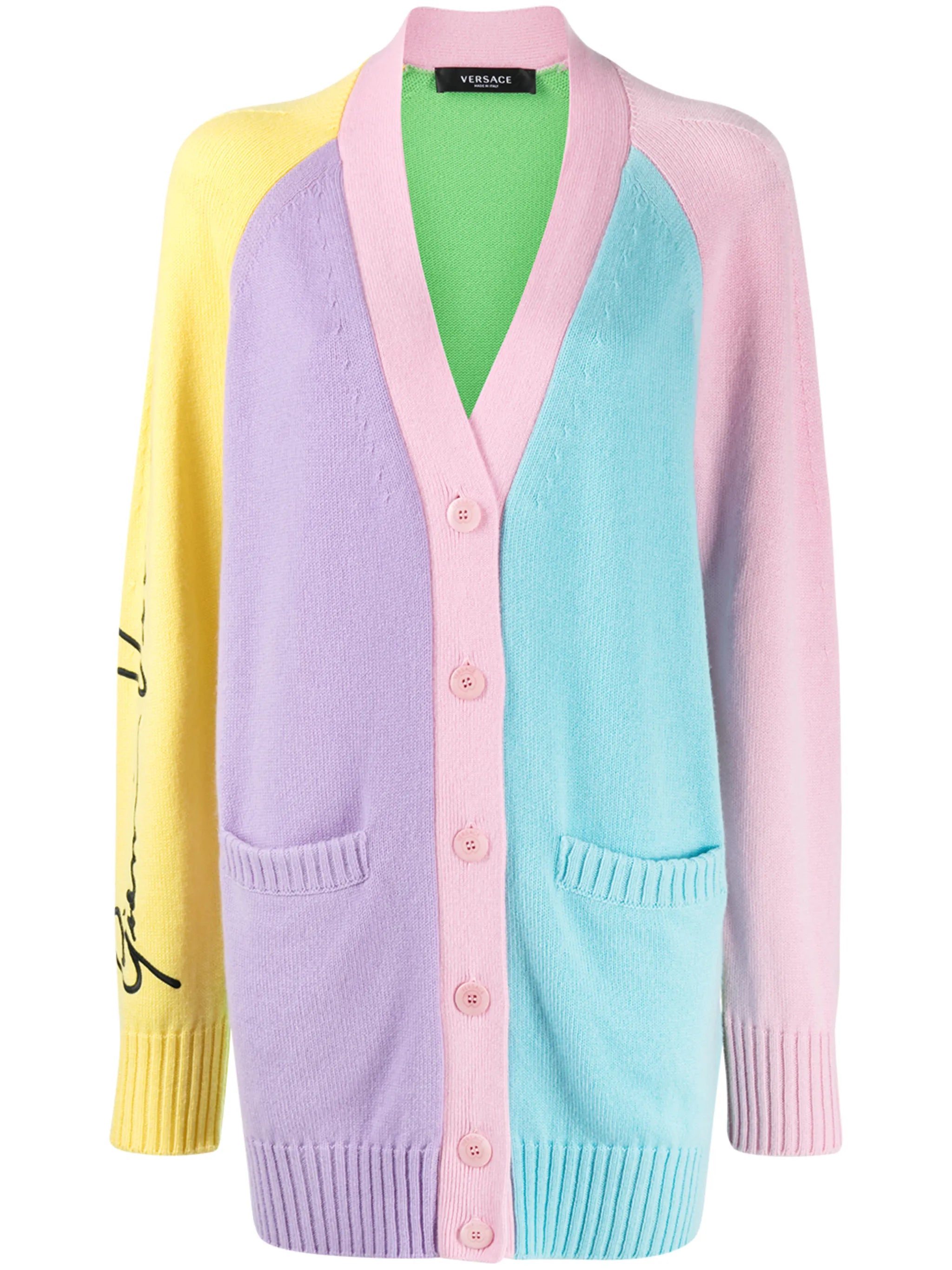 multi-panel design cardigan