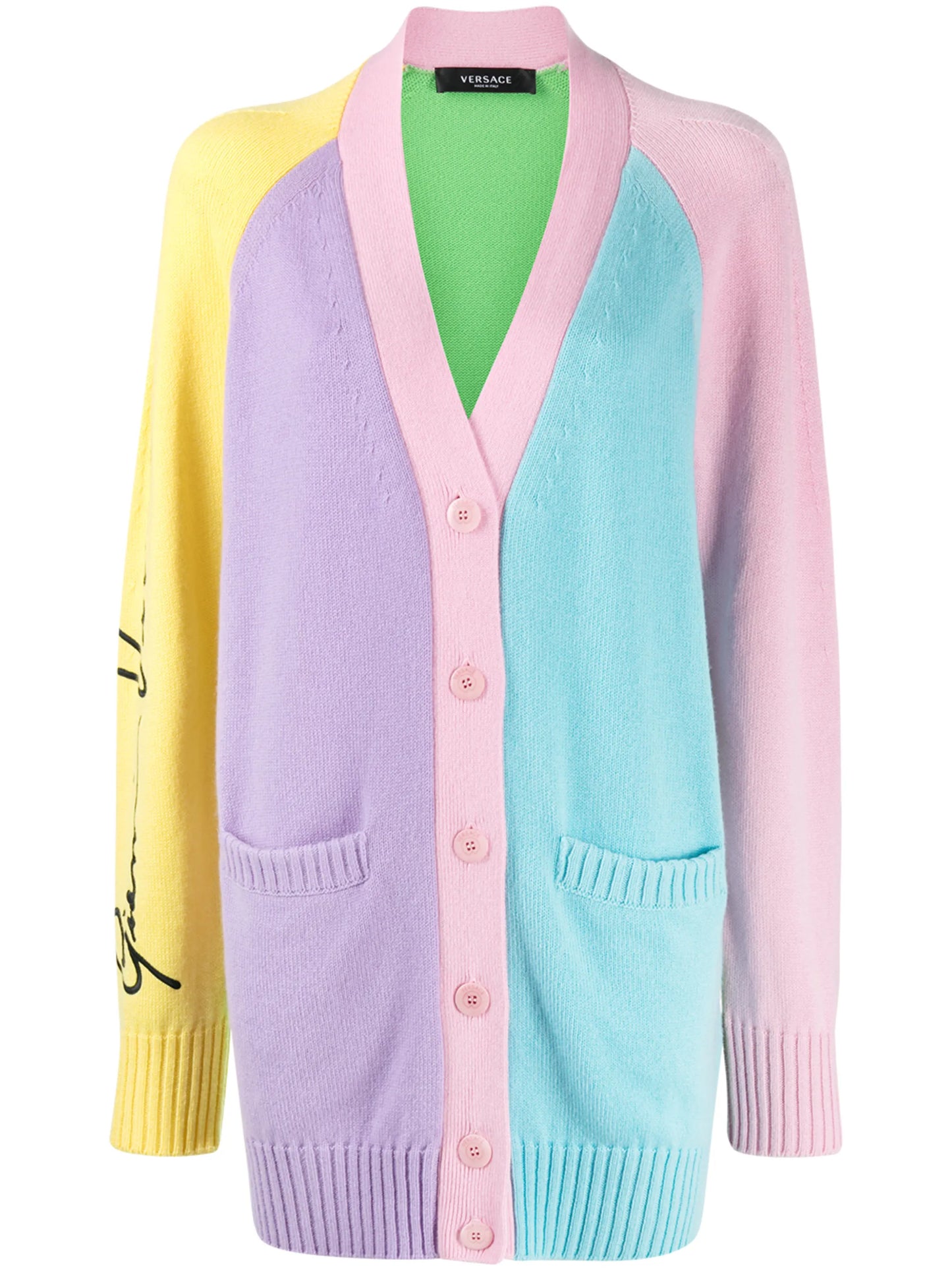 multi-panel design cardigan