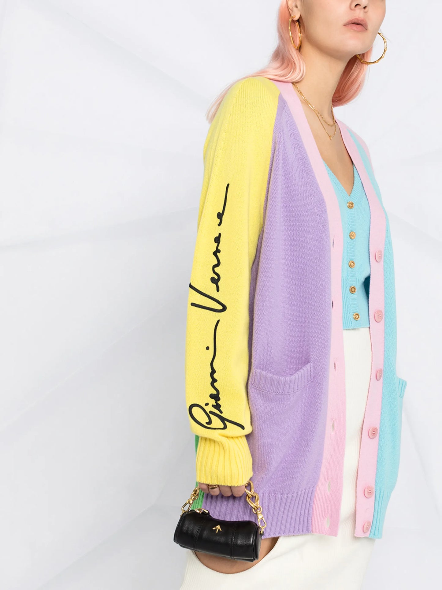 multi-panel design cardigan
