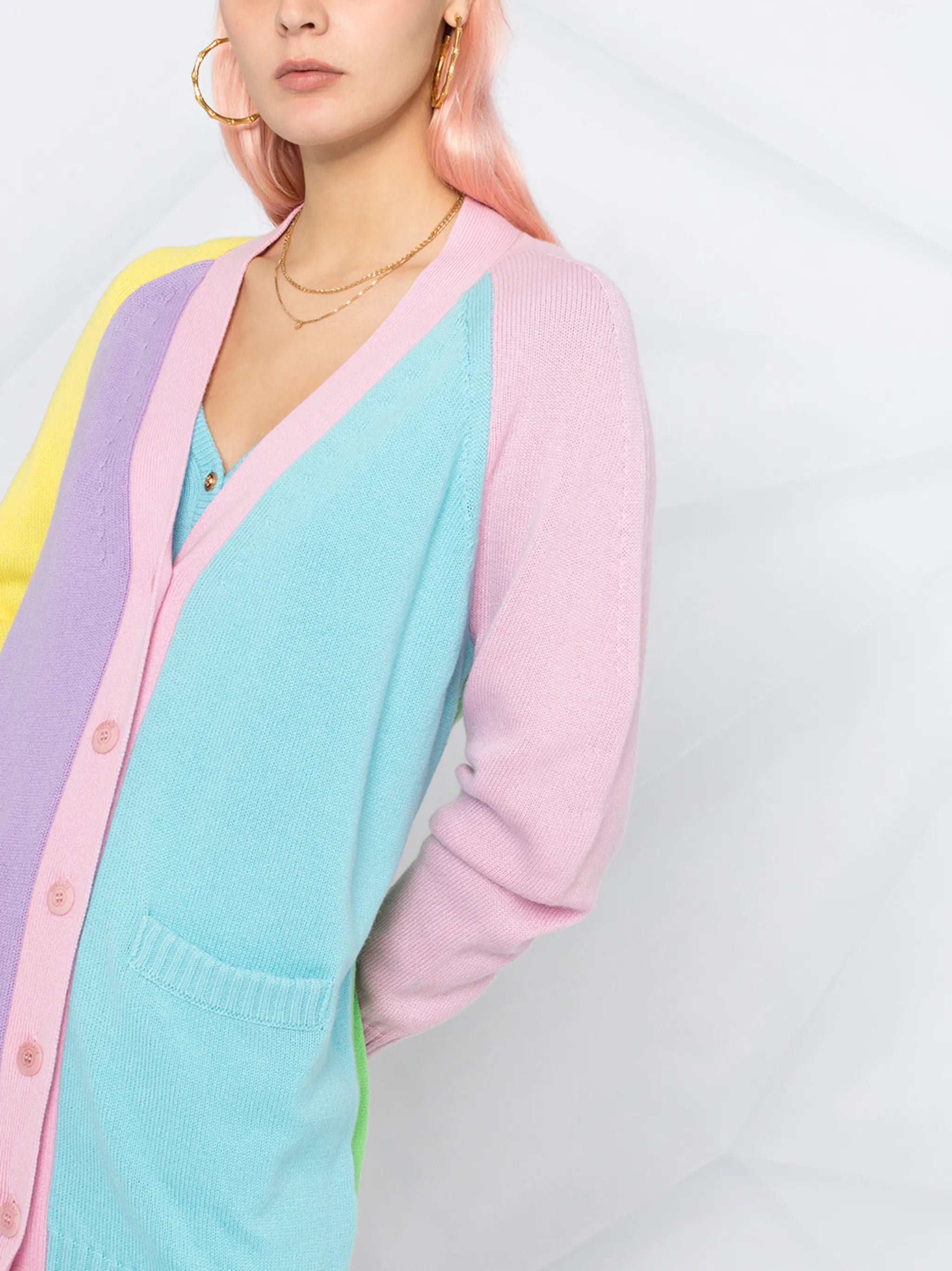 multi-panel design cardigan