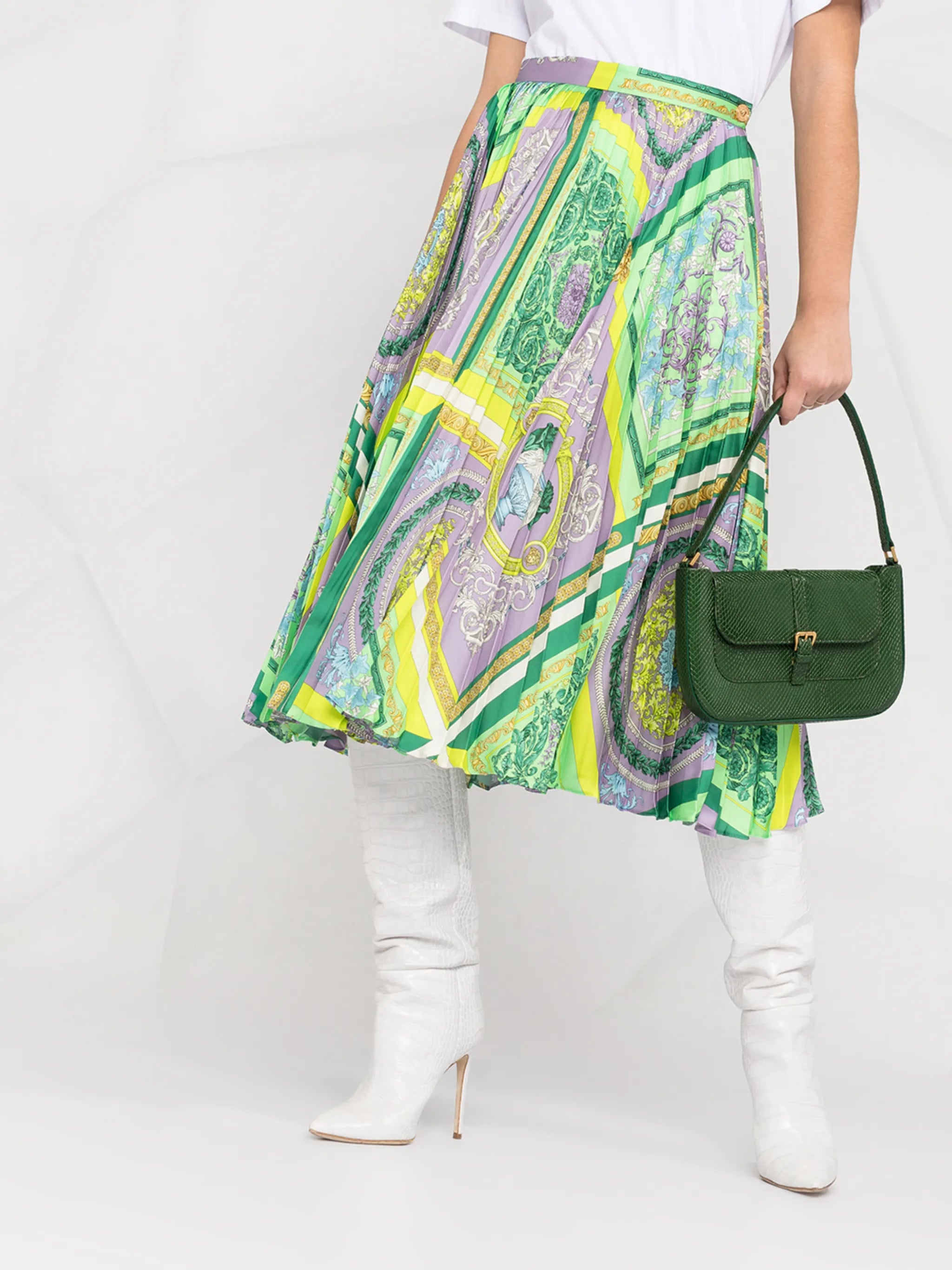 Barocco Mosaic print midi skirt