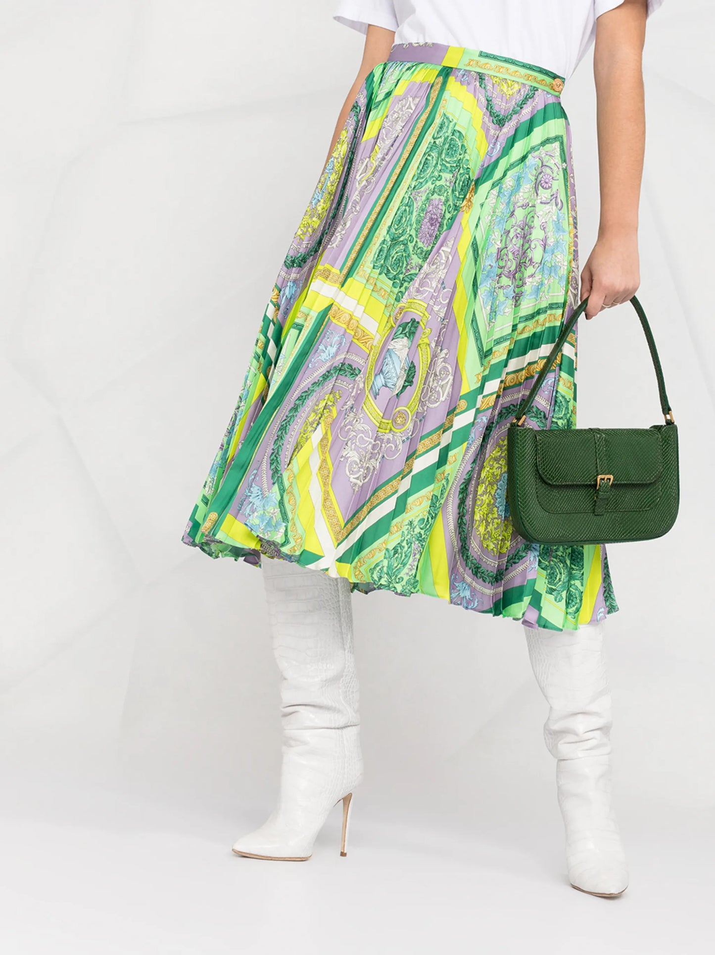 Barocco Mosaic print midi skirt