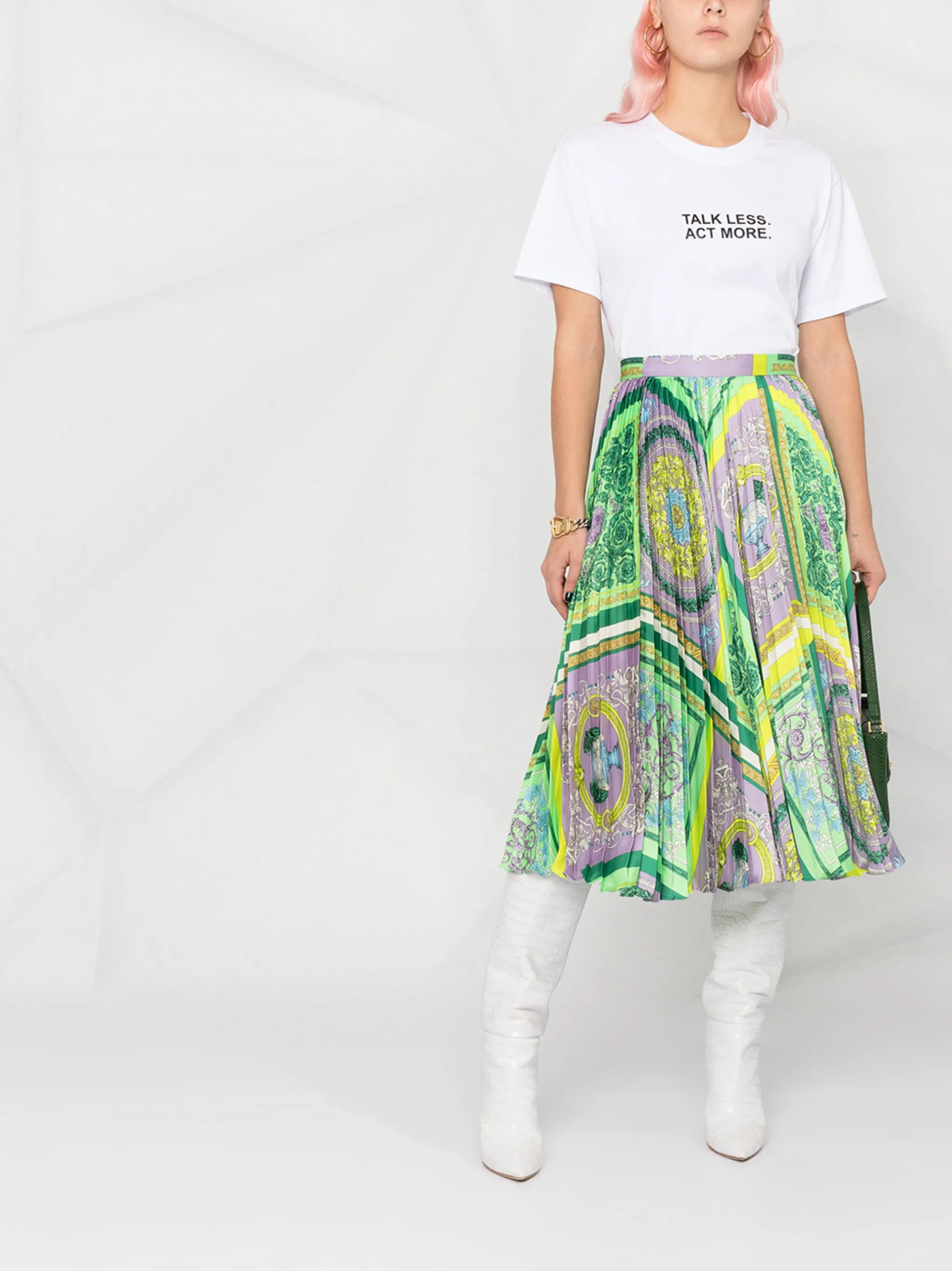 Barocco Mosaic print midi skirt