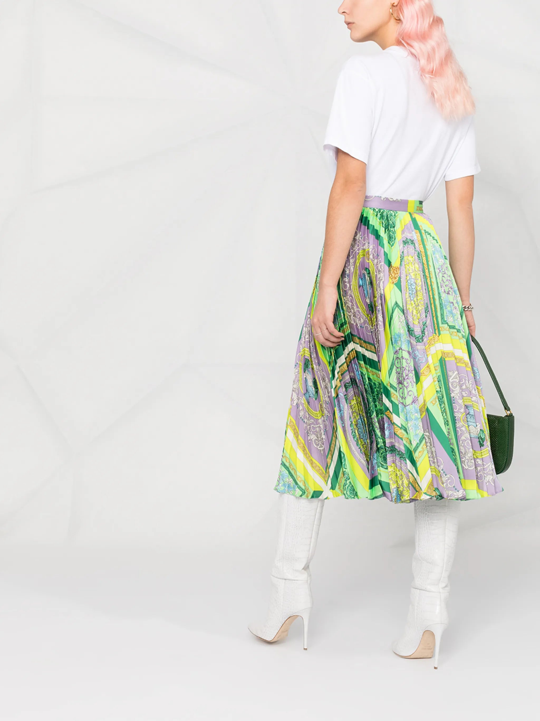 Barocco Mosaic print midi skirt