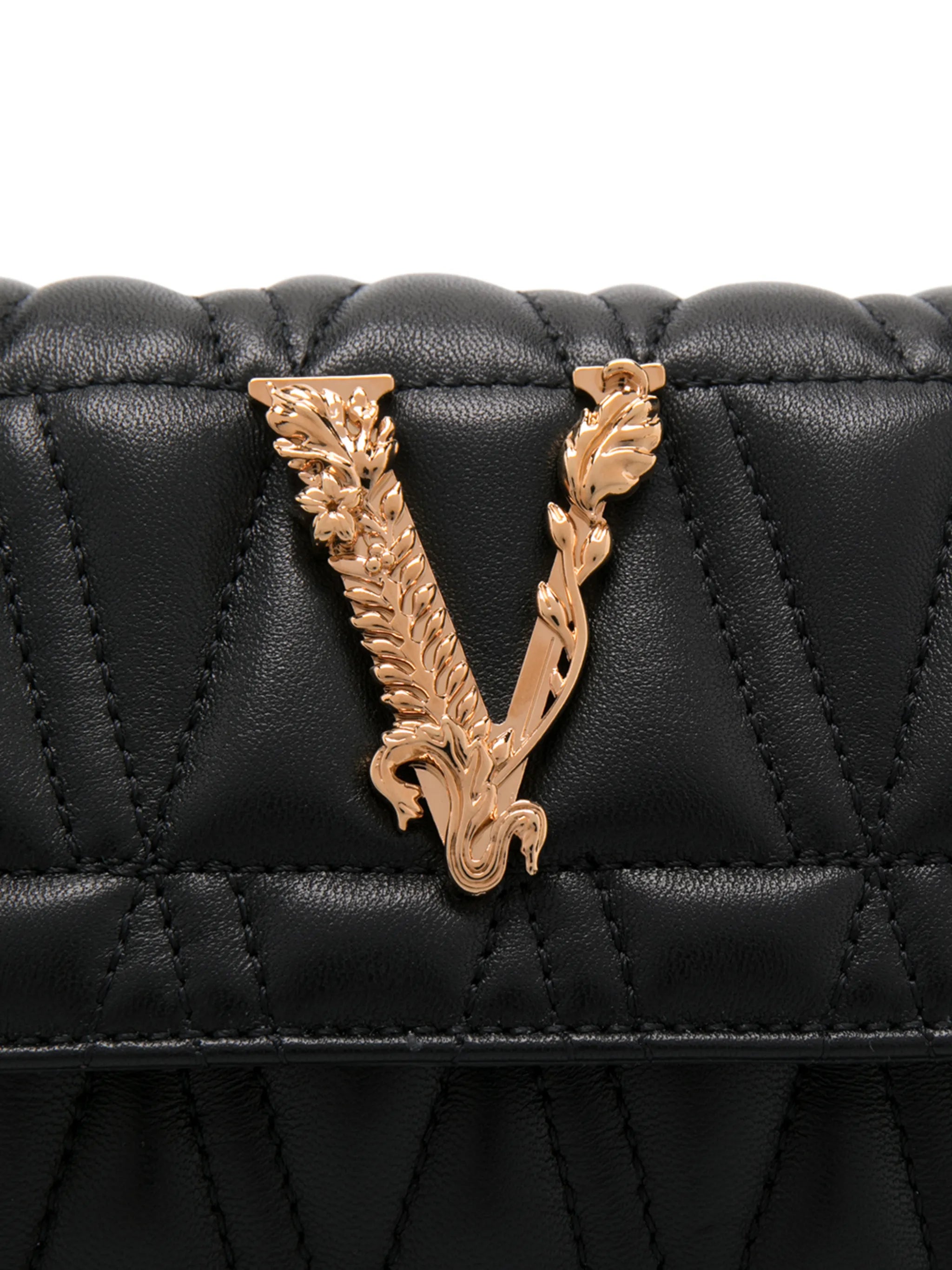 quilted logo crossbody bag