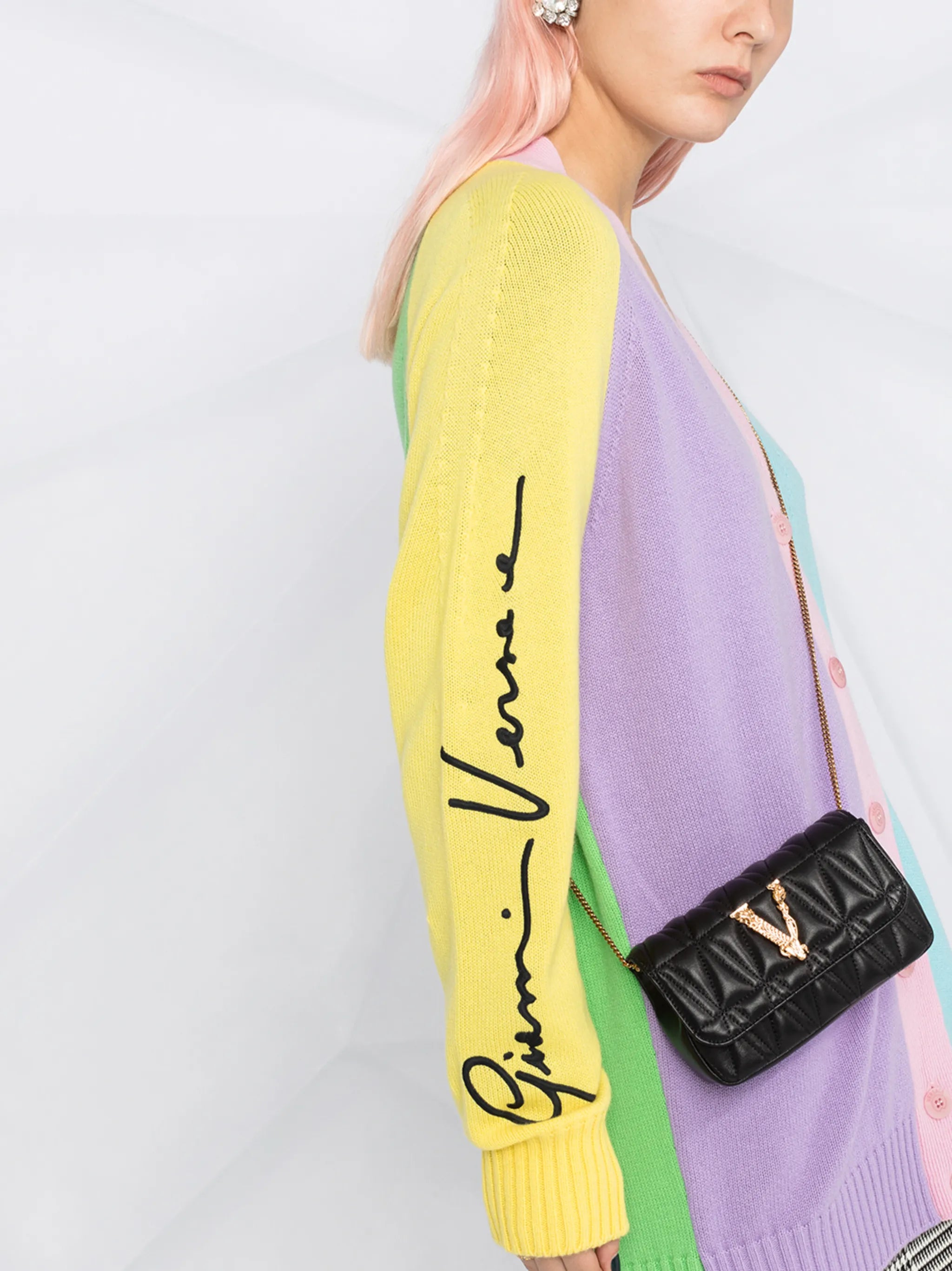 quilted logo crossbody bag