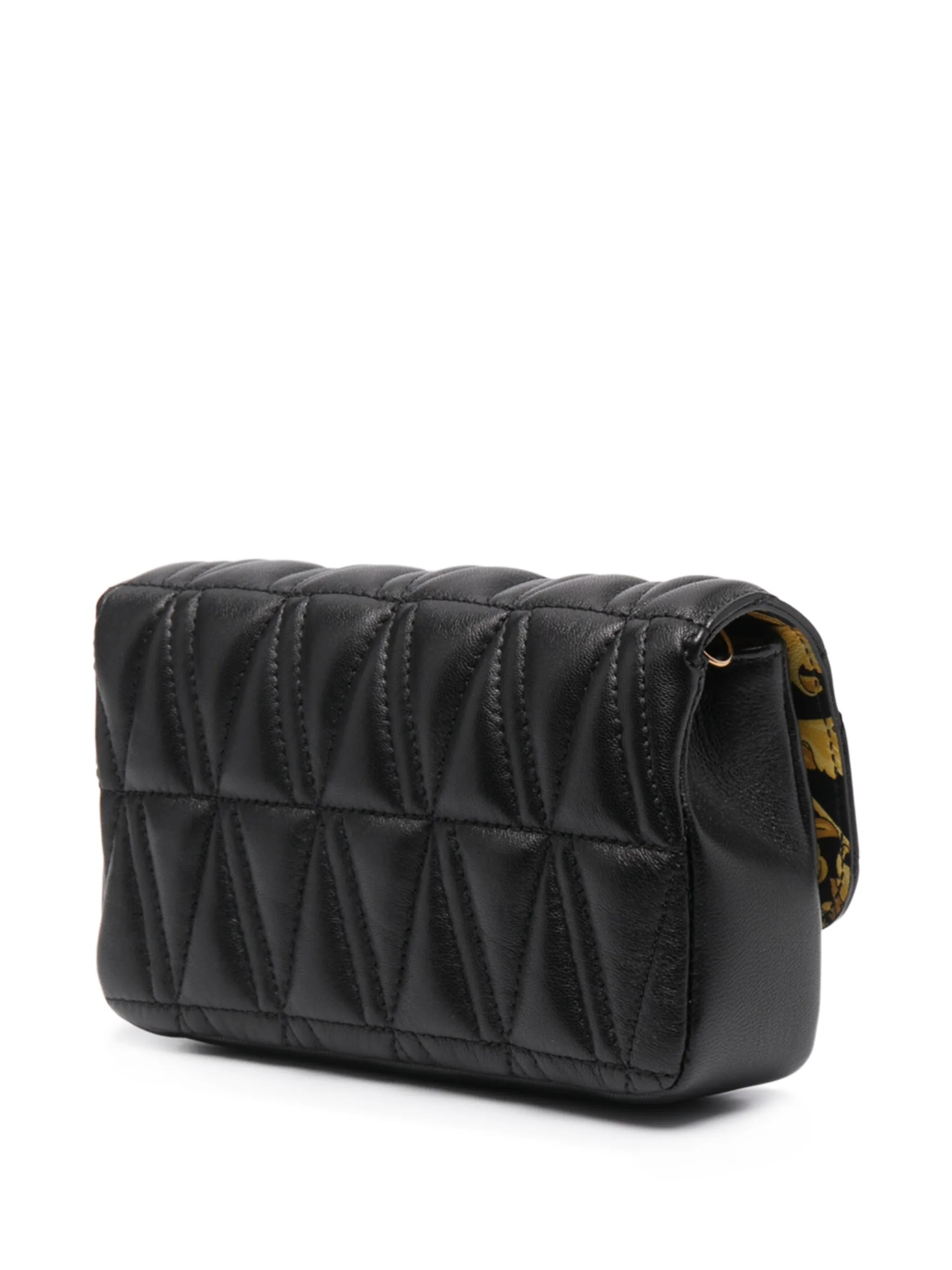 quilted logo crossbody bag